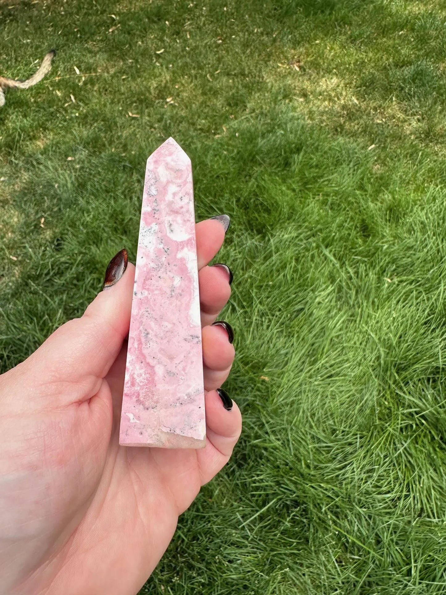 Peruvian Rhodonite Tower 4 inches Oakriver Crystals