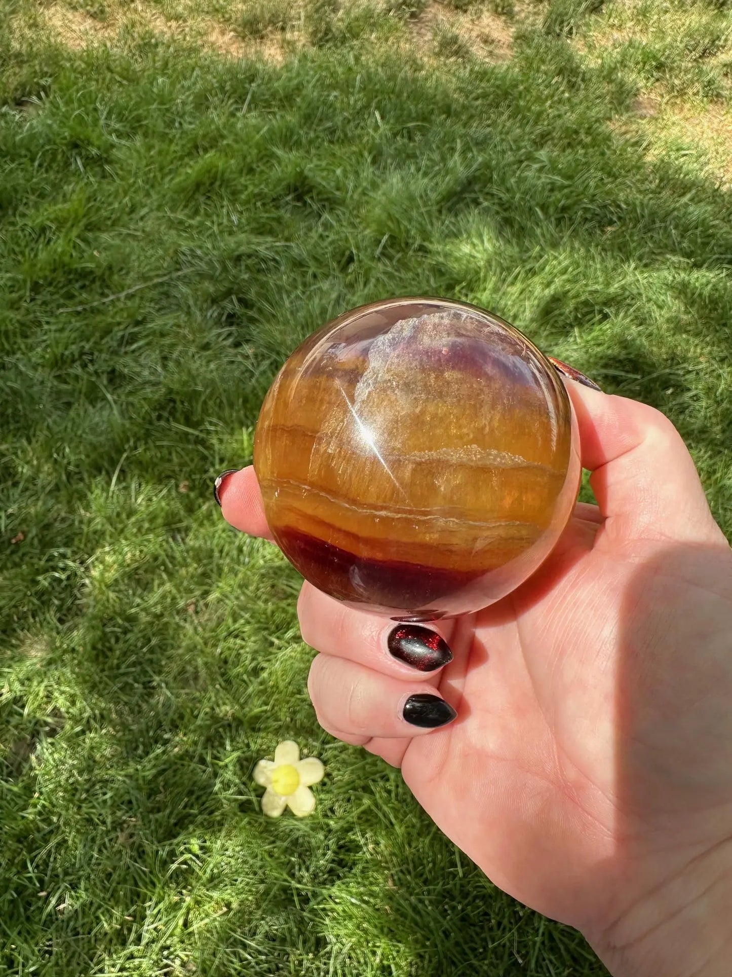 Vibrant Yellow Fluorite Sphere Oakriver Crystals