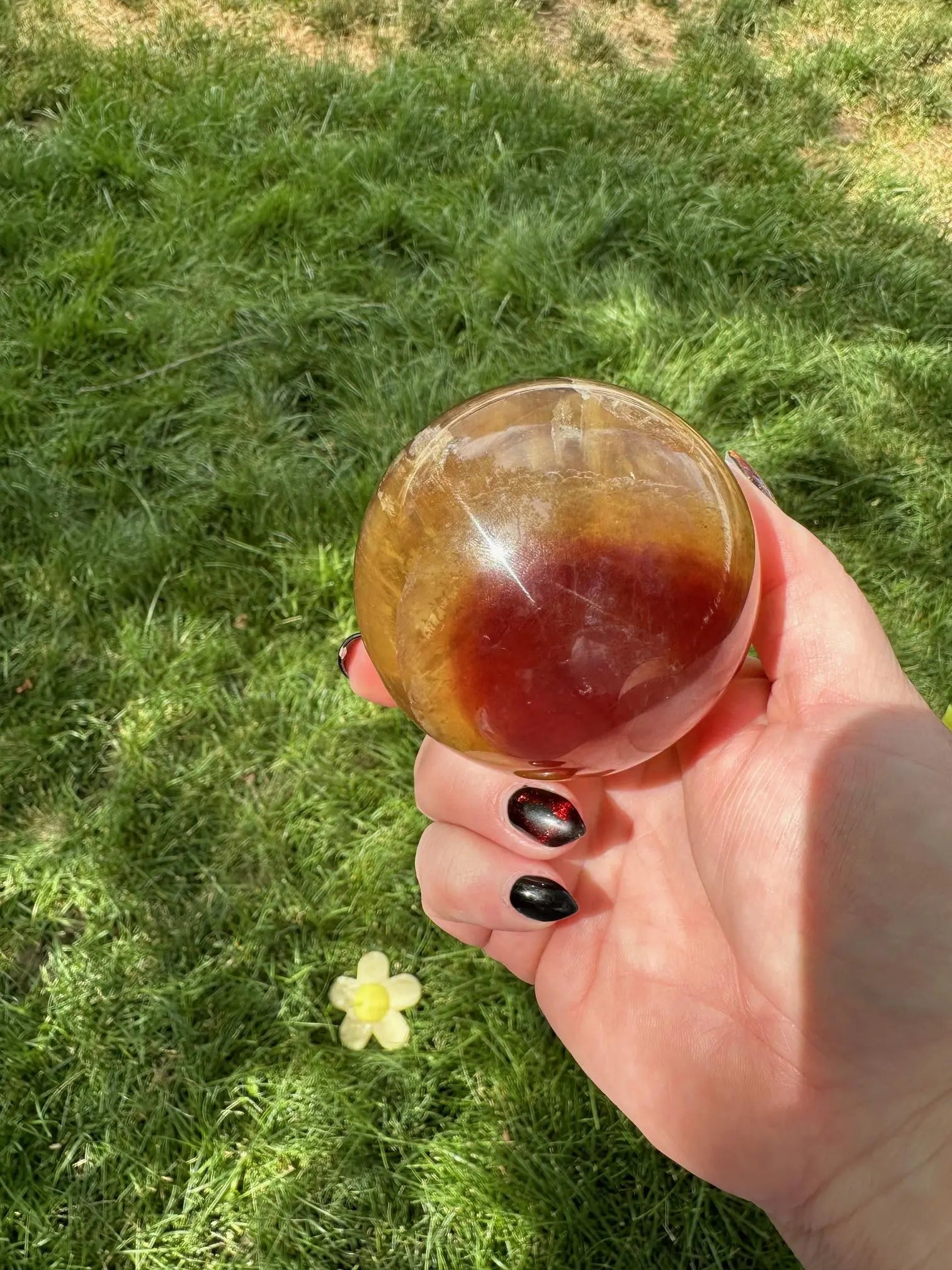 Vibrant Yellow Fluorite Sphere Oakriver Crystals