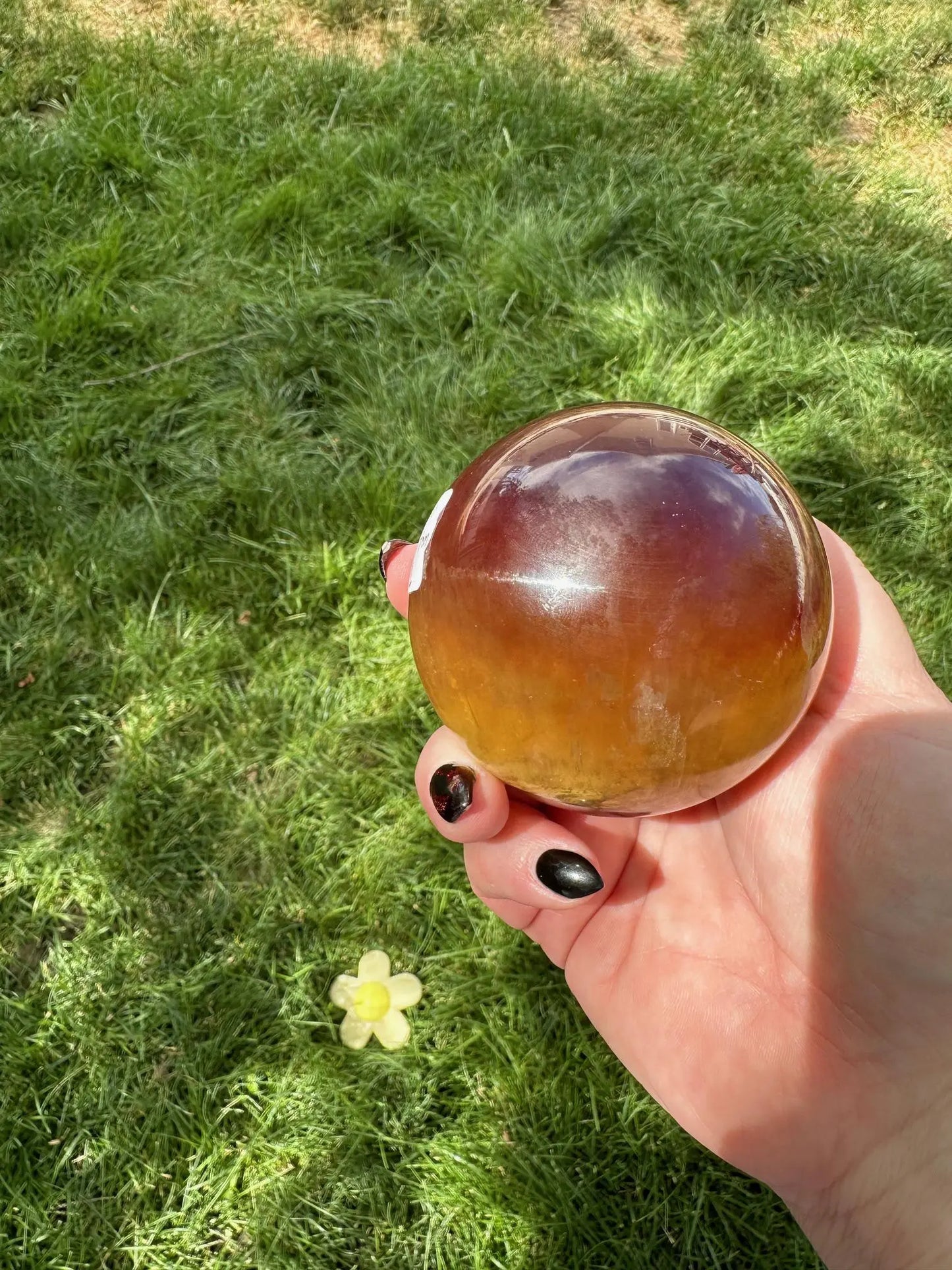 Vibrant Yellow Fluorite Sphere Oakriver Crystals