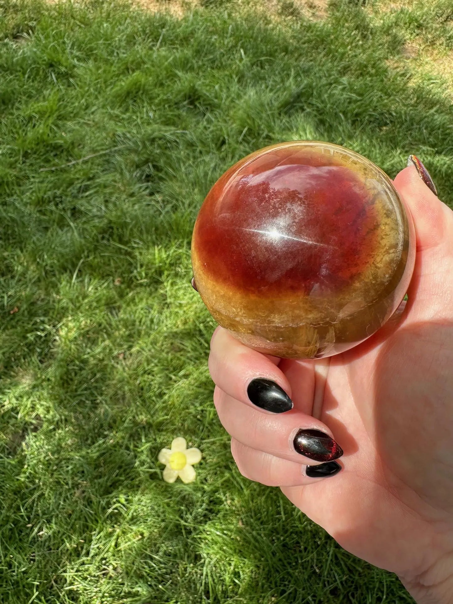 Vibrant Yellow Fluorite Sphere Oakriver Crystals