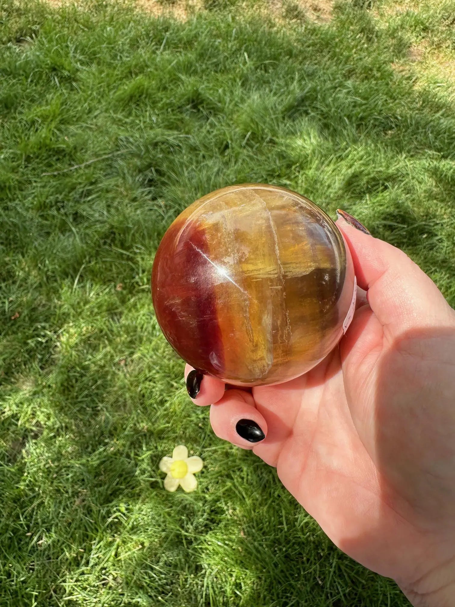 Vibrant Yellow Fluorite Sphere Oakriver Crystals