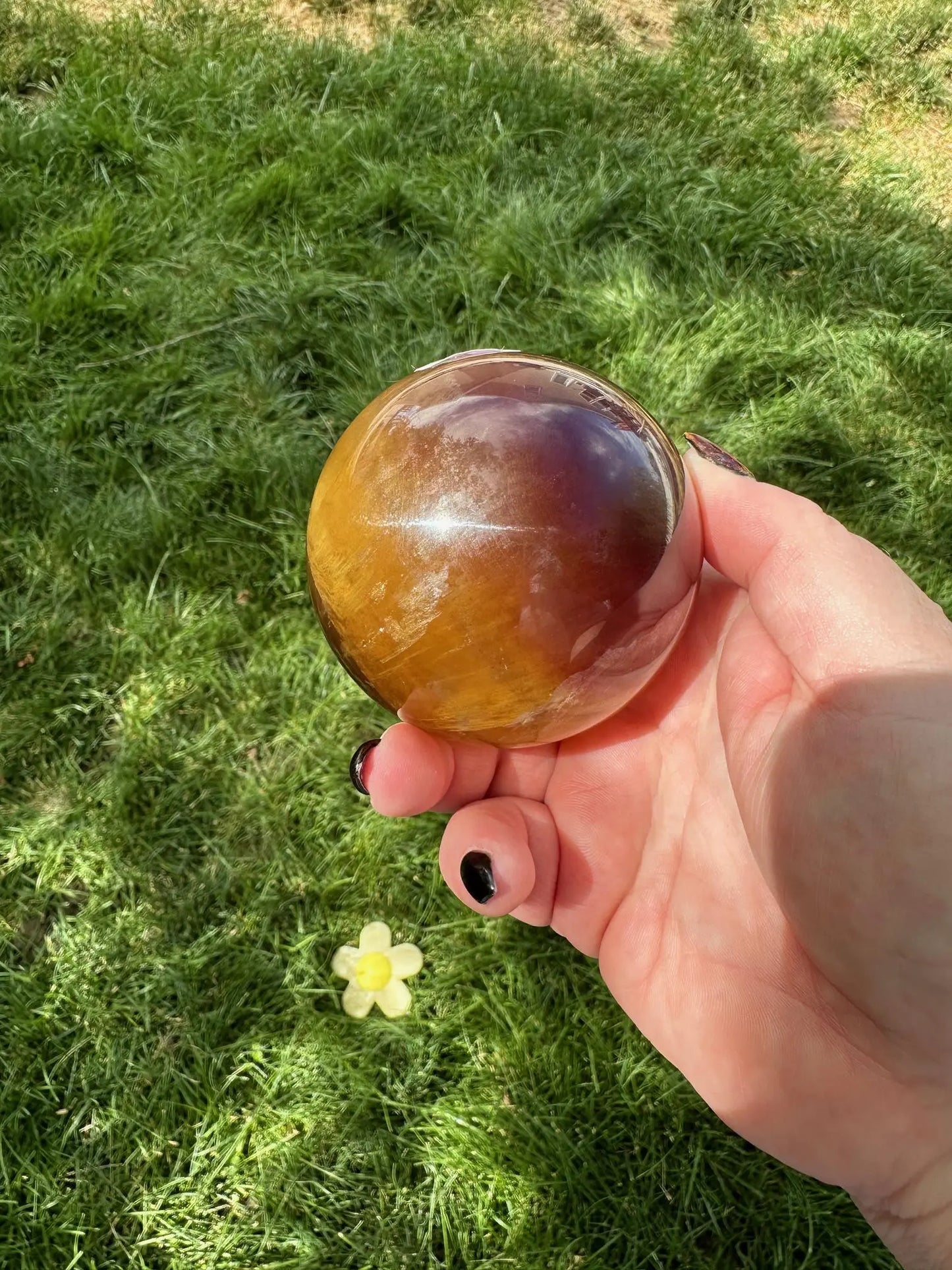 Vibrant Yellow Fluorite Sphere Oakriver Crystals