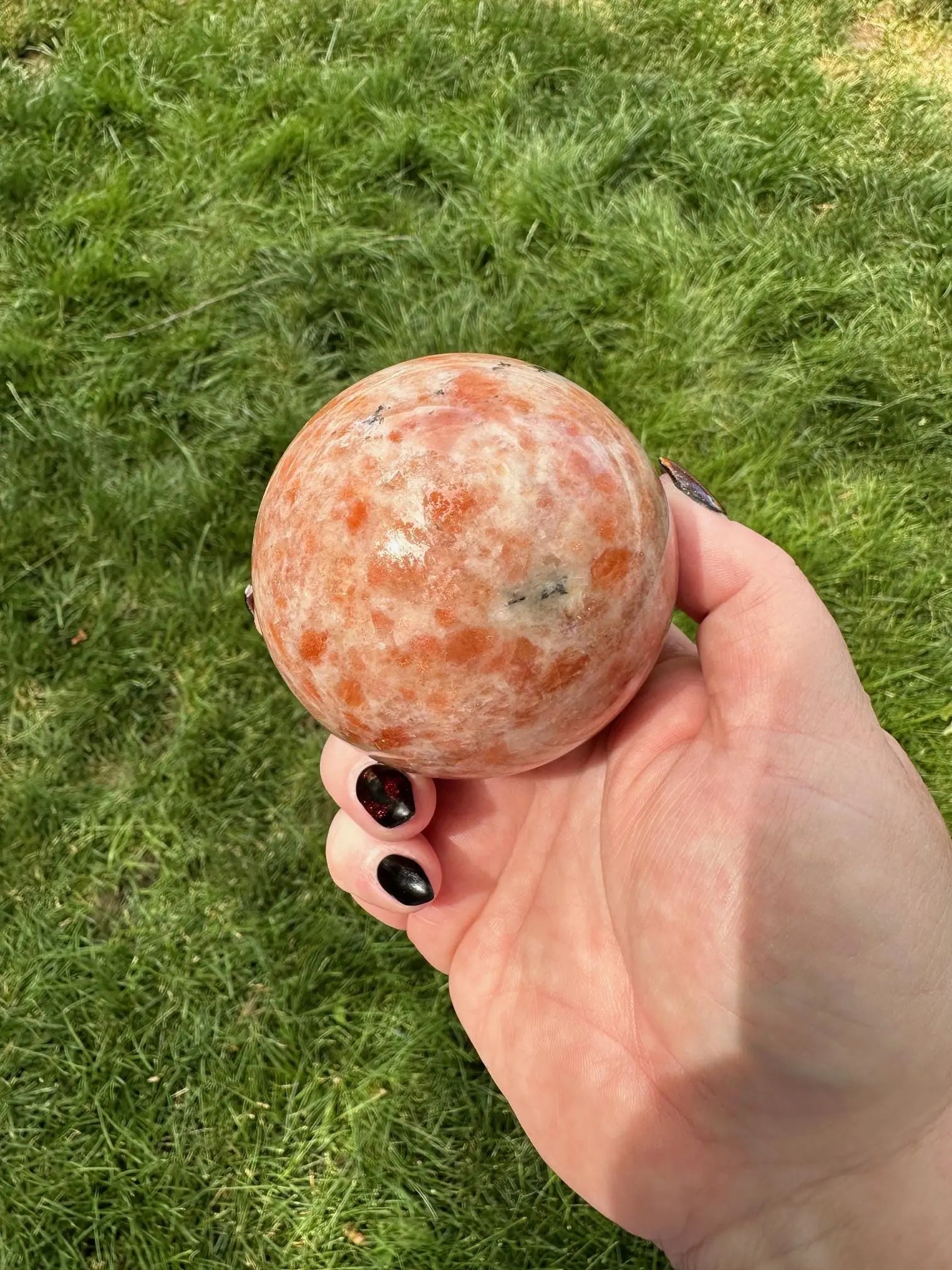 Glittering Sunstone Sphere Oakriver Crystals