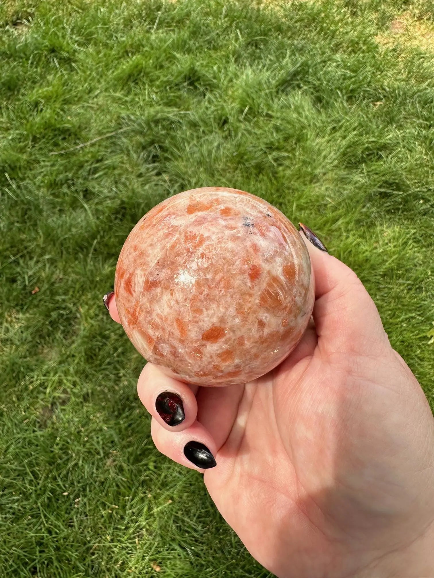 Glittering Sunstone Sphere Oakriver Crystals