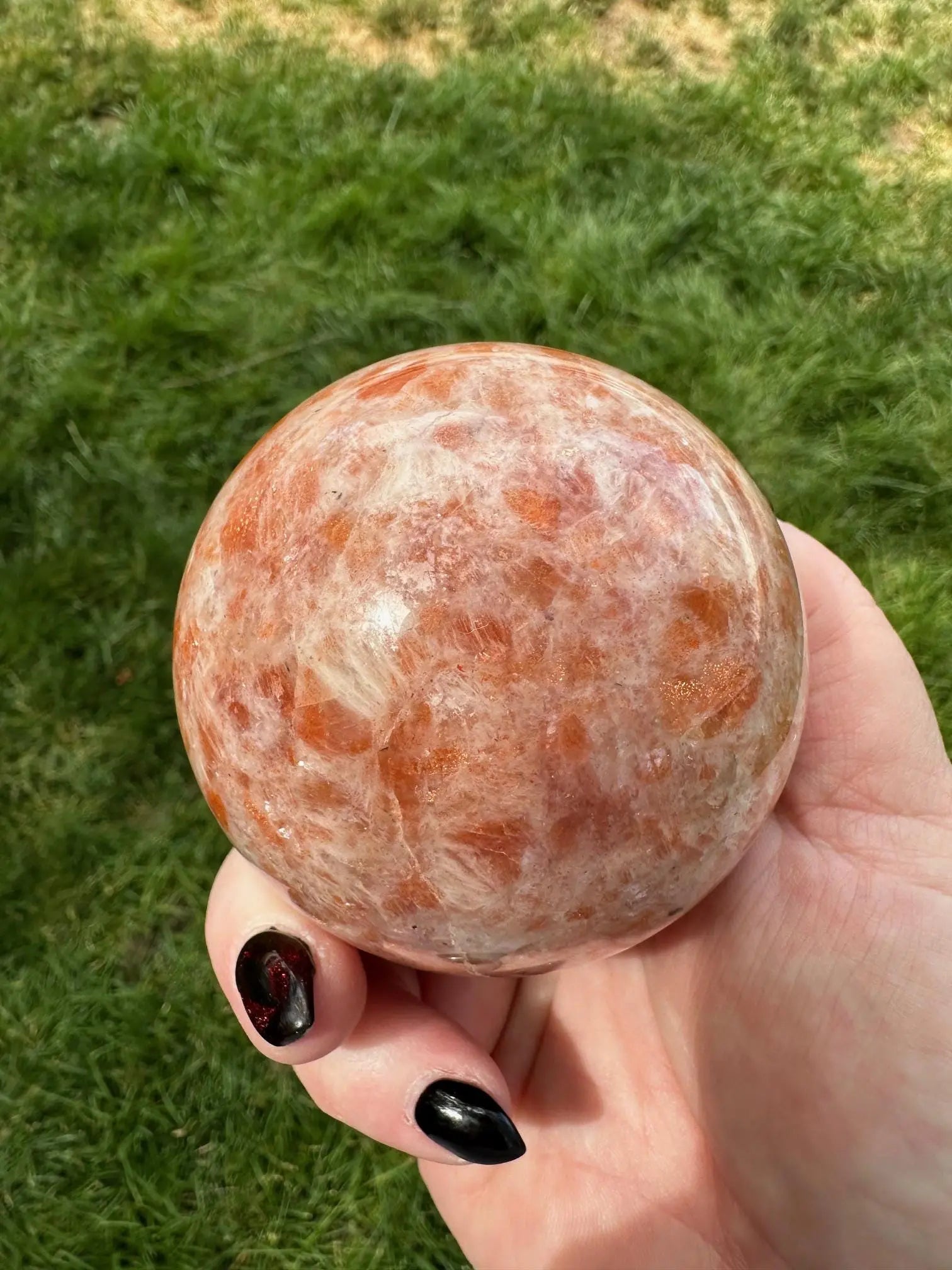 Glittering Sunstone Sphere Oakriver Crystals