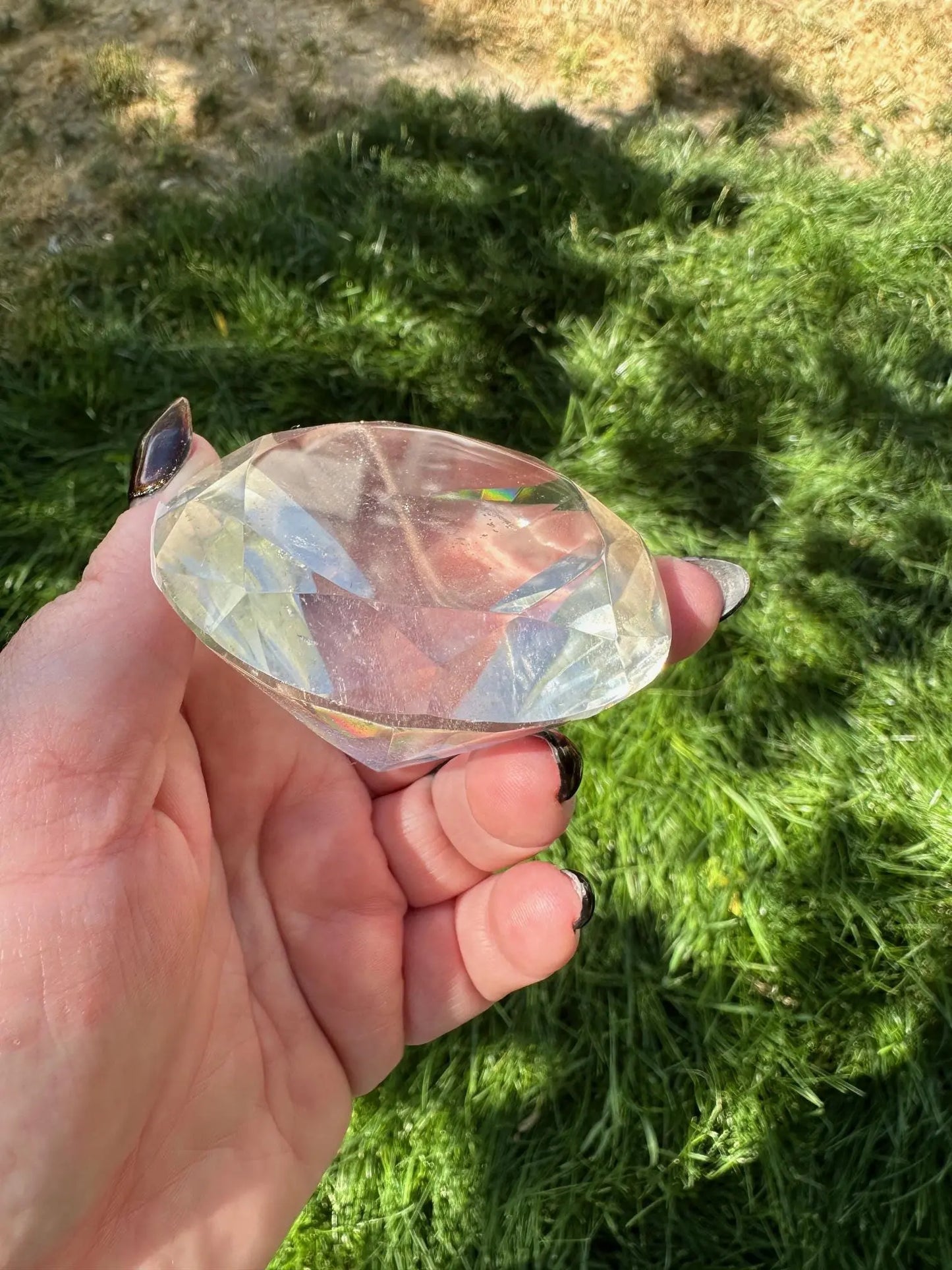 Faceted Quartz Diamond Cut #3 Oakriver Crystals