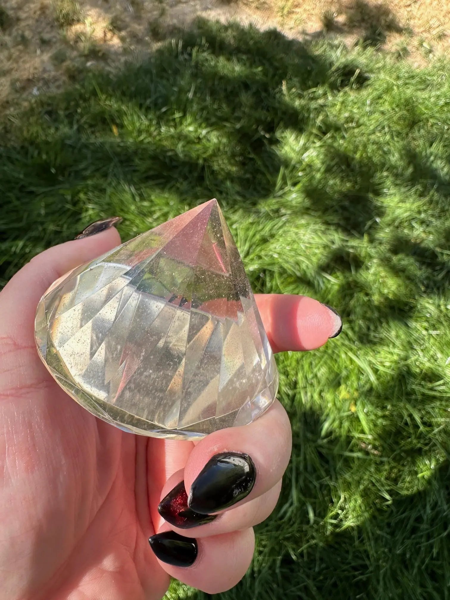 Faceted Quartz Diamond Cut #3 Oakriver Crystals