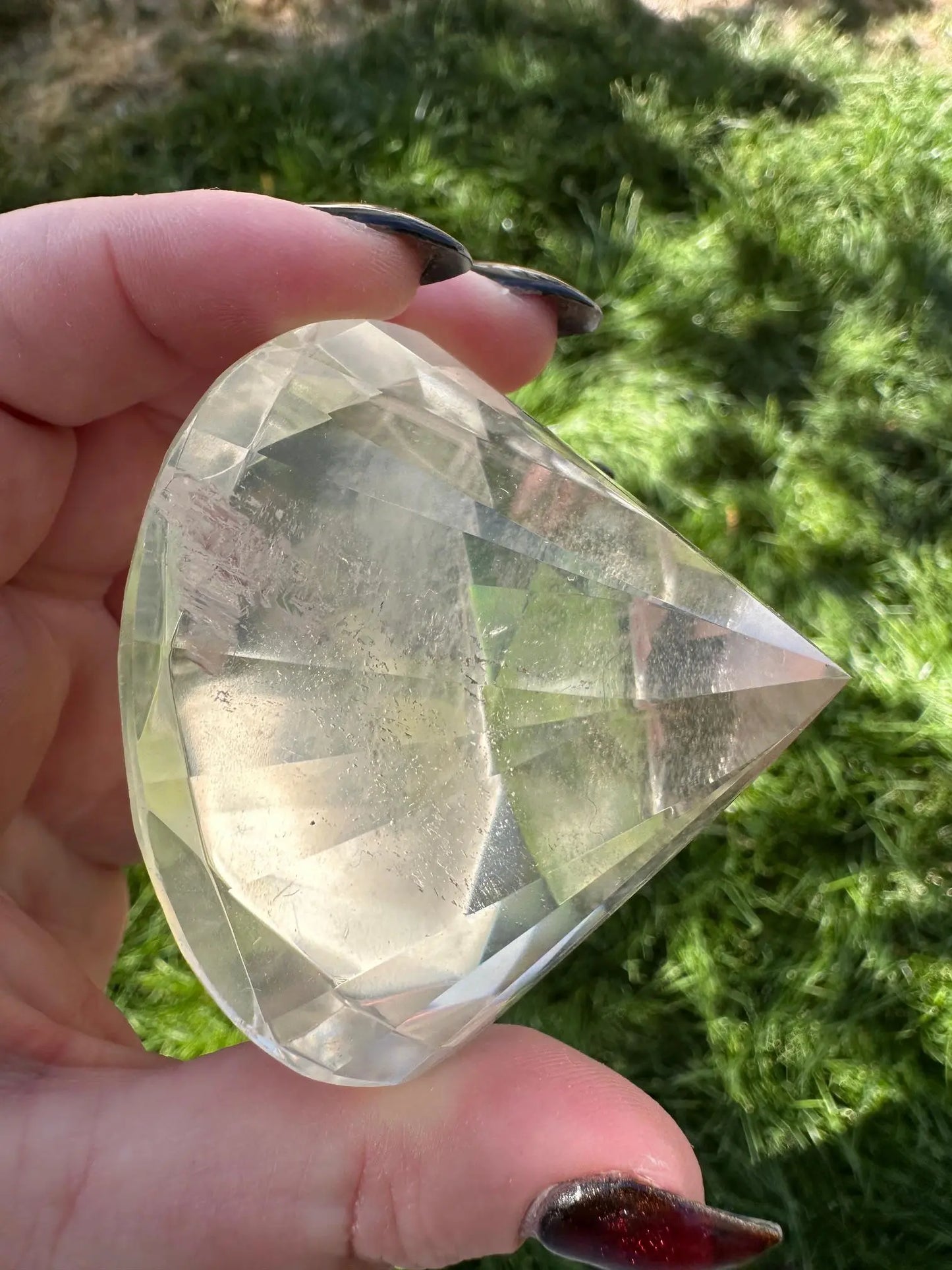 Faceted Quartz Diamond Cut #2 Oakriver Crystals