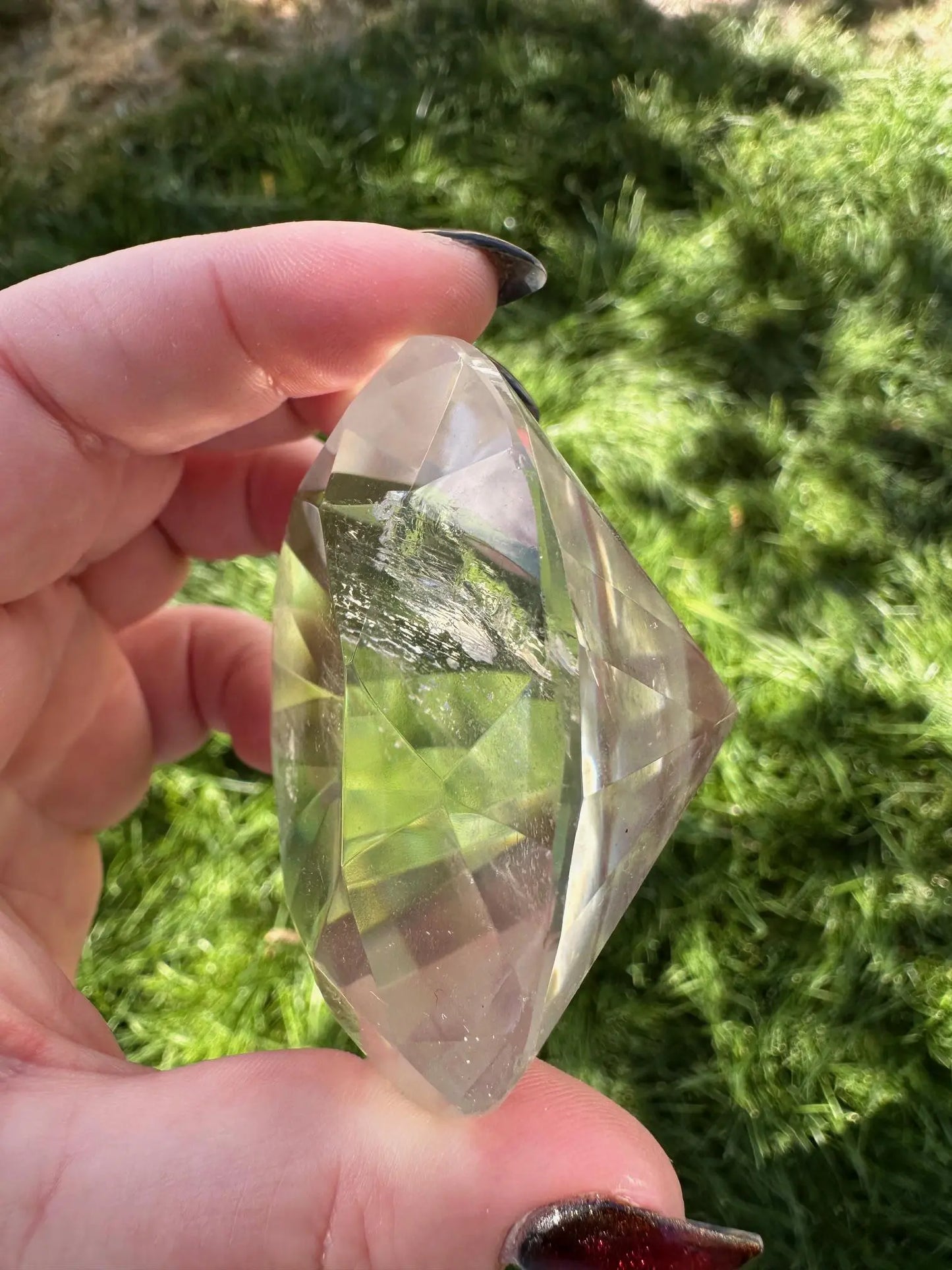 Faceted Quartz Diamond Cut #2 Oakriver Crystals