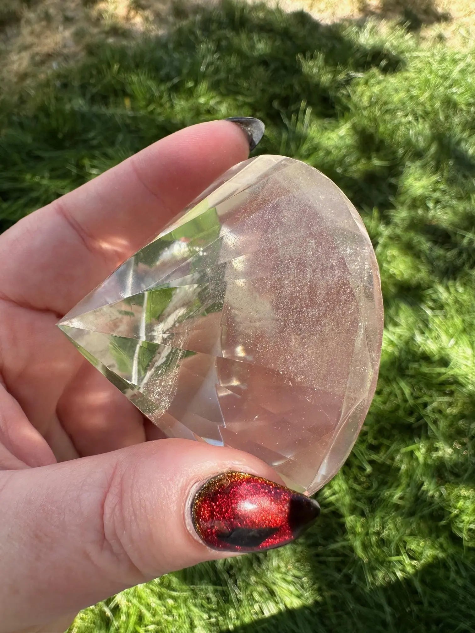 Faceted Quartz Diamond Cut #2 Oakriver Crystals