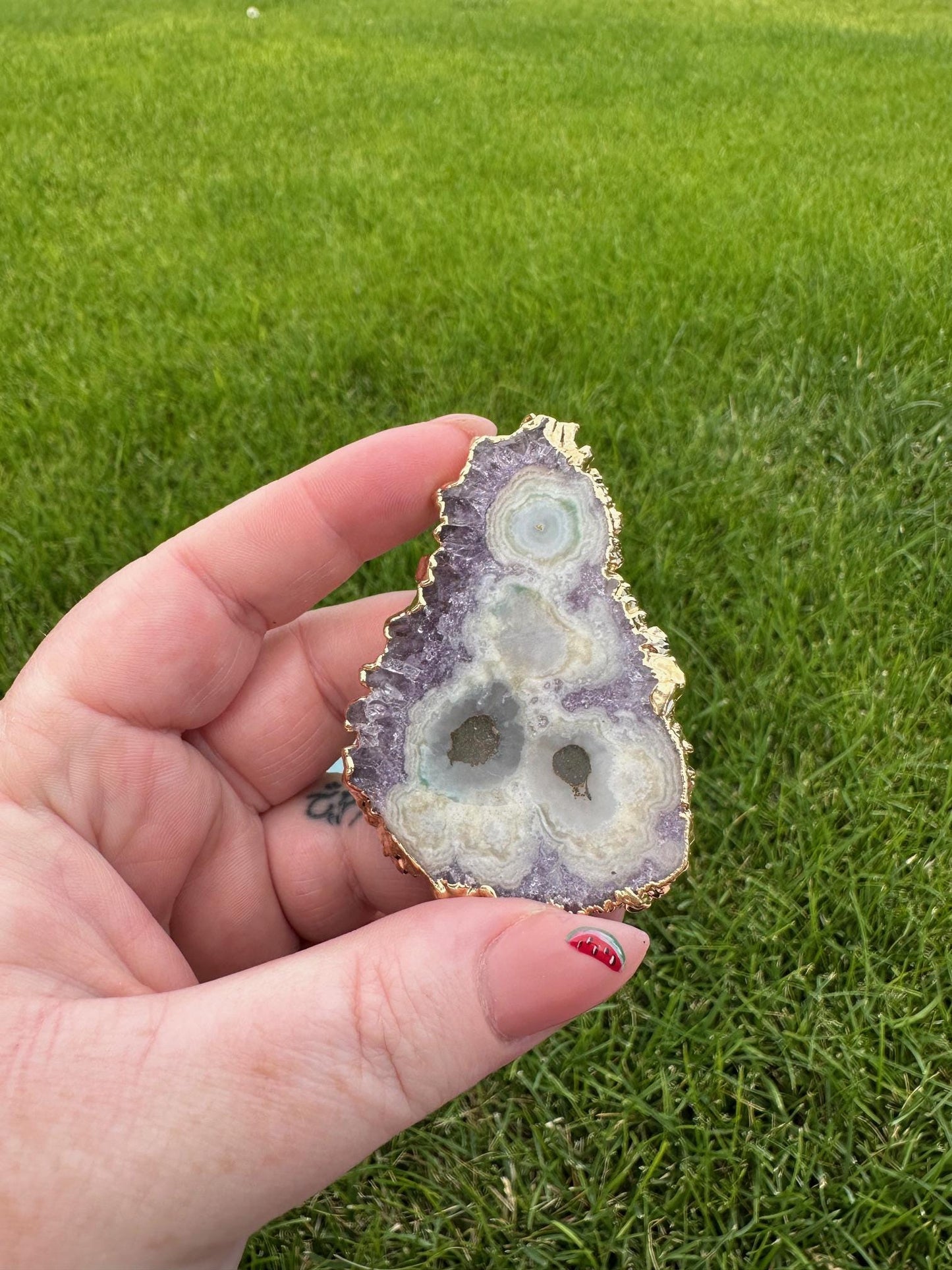 Amethyst Stalactite Pendant – 2.4 Inches Long – Unique and Healing Crystal Jewelry