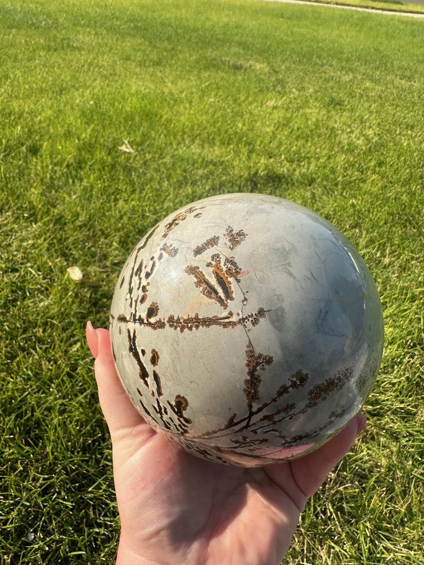 Picture Jasper Sphere – 5 lbs 14 oz – 4.3 Inches – Earthy and Grounding Crystal Sphere