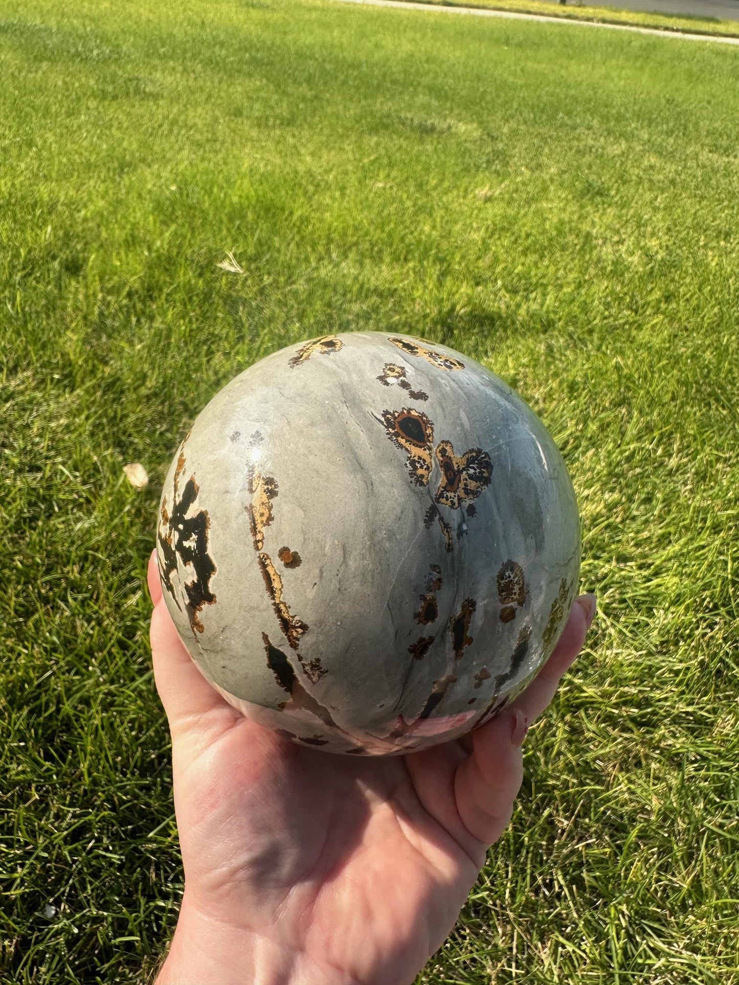 Picture Jasper Sphere – 5 lbs 14 oz – 4.3 Inches – Earthy and Grounding Crystal Sphere