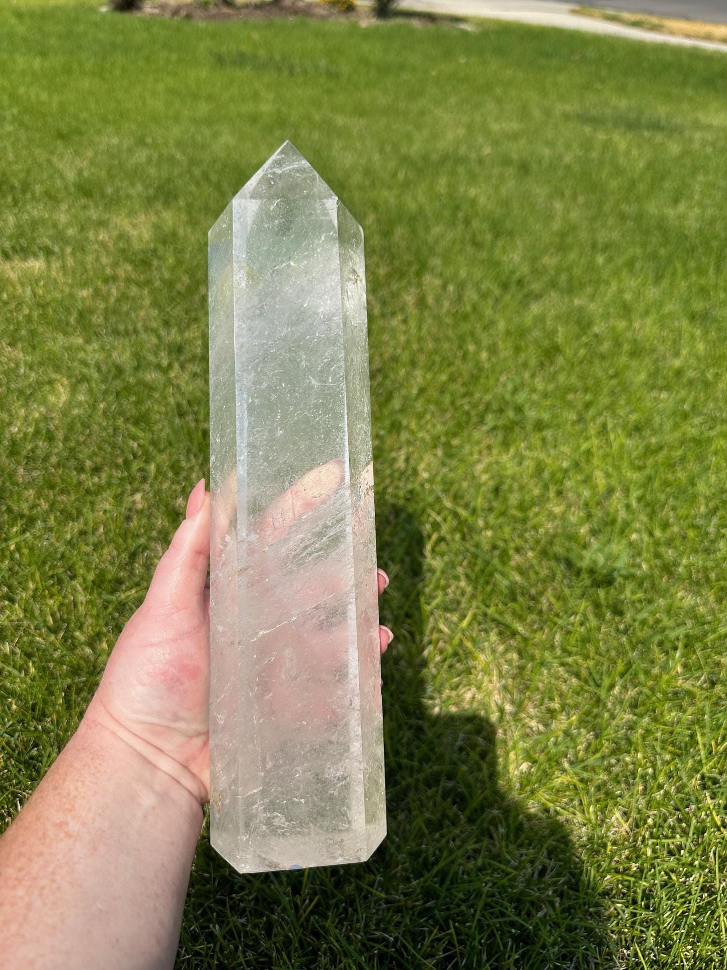 Clear Quartz Tower with Amazing Clarity – 5 lbs 13 oz – 12.5 Inches Tall – Premium Healing Crystal Point