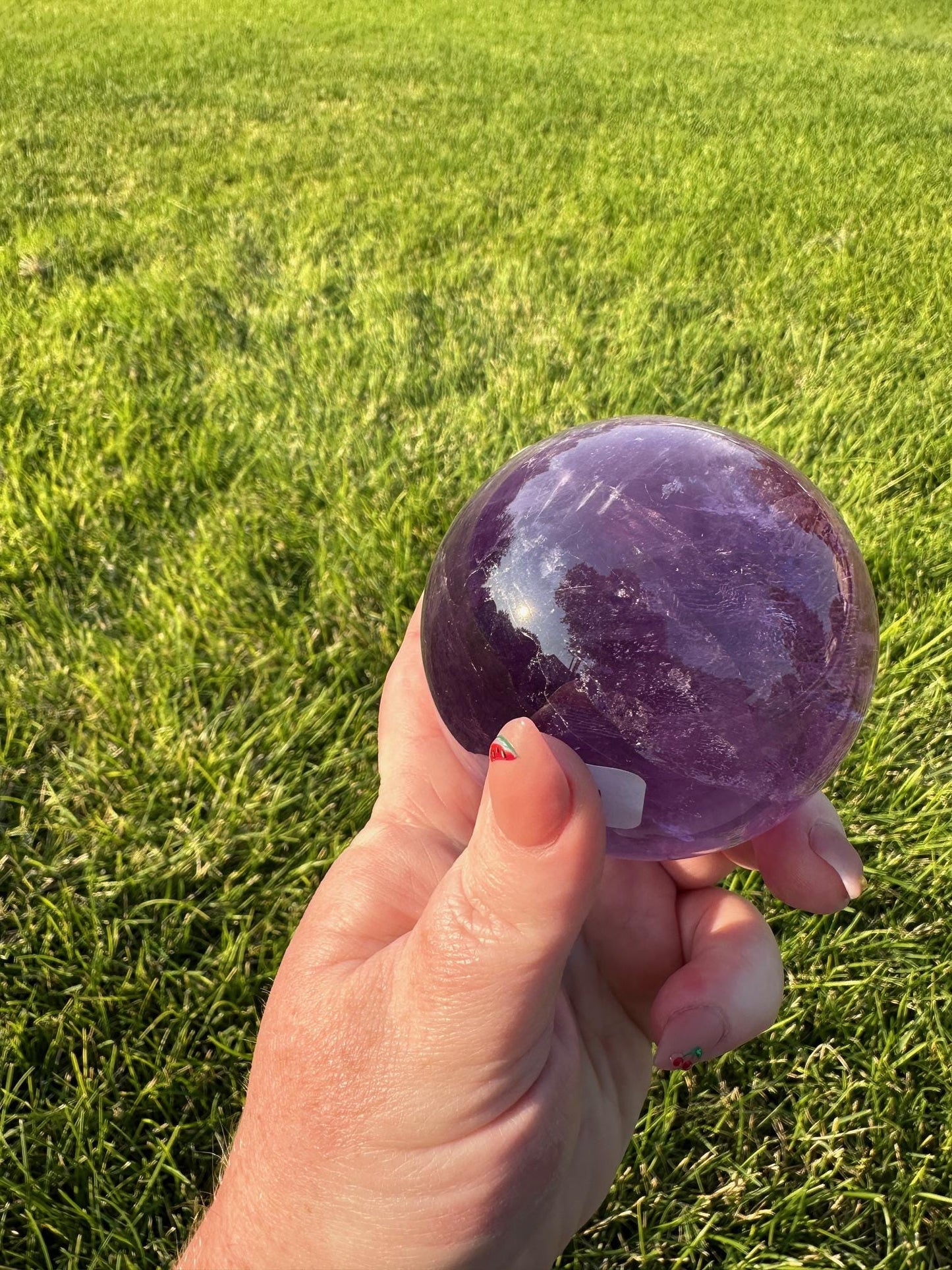 High-Quality Amethyst Sphere - 2.6 Inches in Diameter, 1lb 6oz