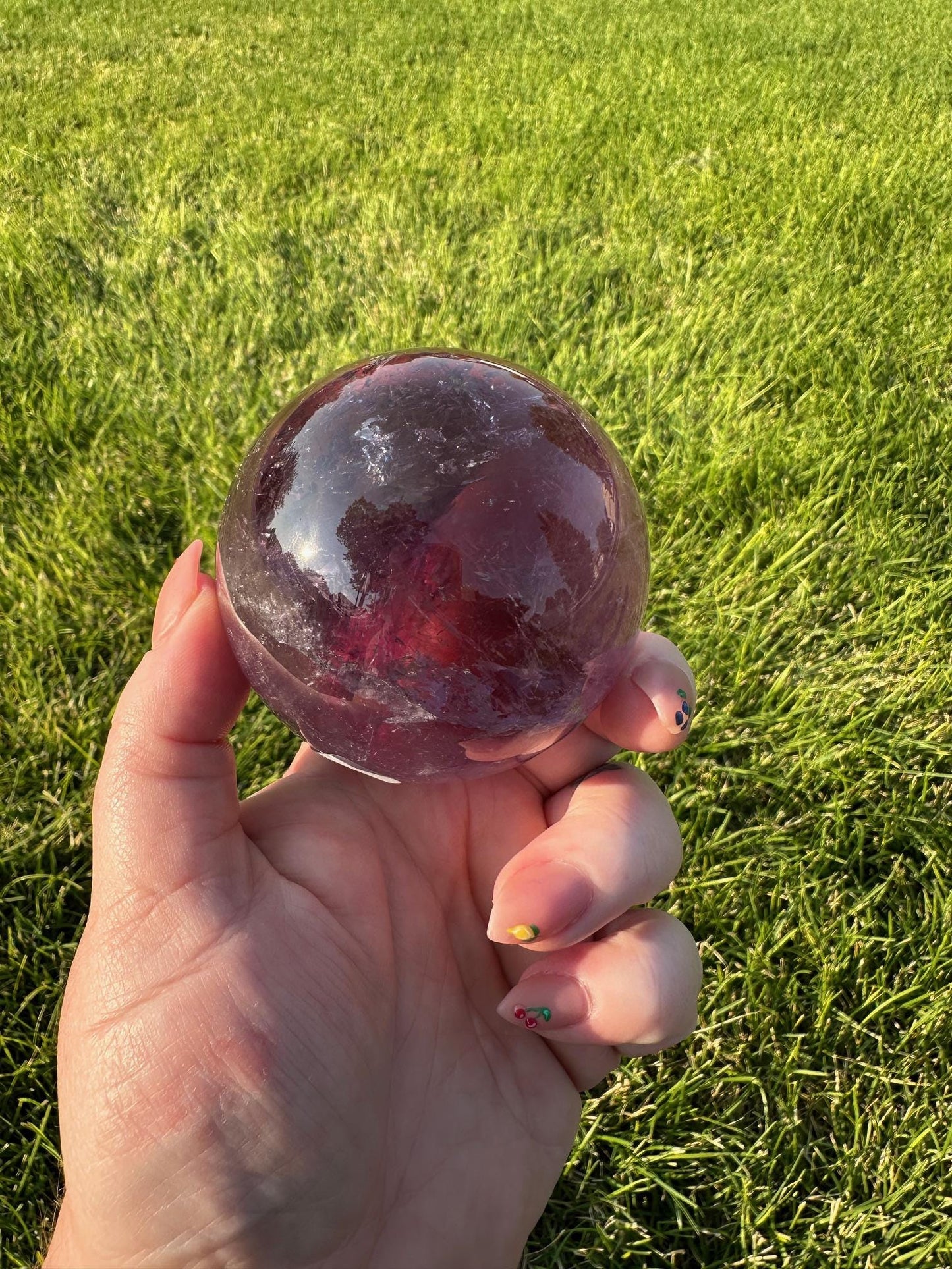 High-Quality Amethyst Sphere - 2.5 Inches in Diameter, 1lb 2oz