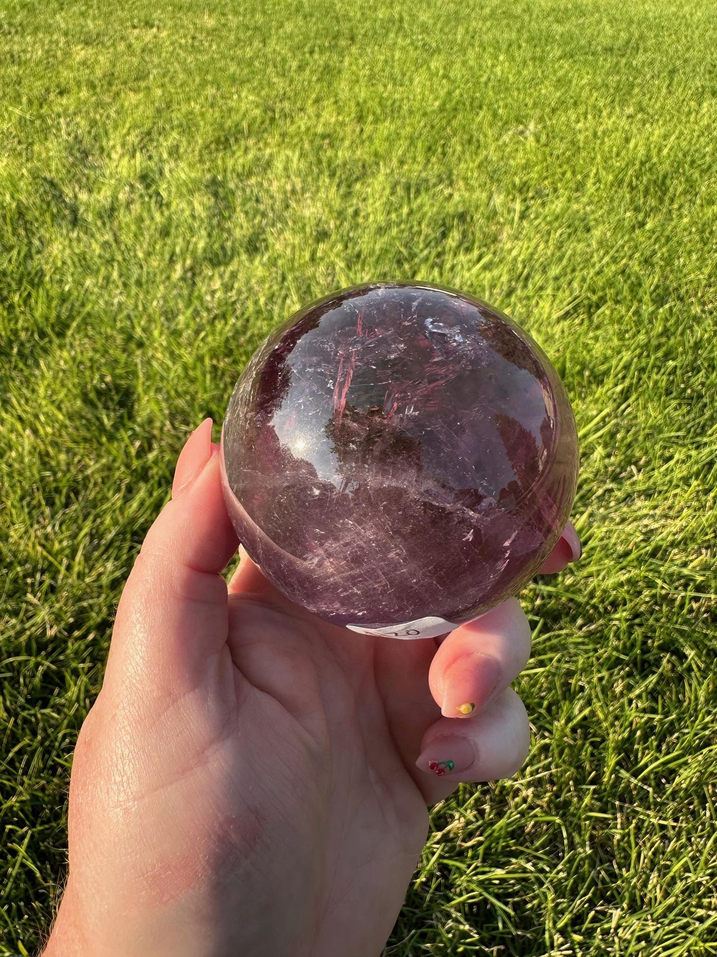 High-Quality Amethyst Sphere - 2.5 Inches in Diameter, 1lb 2oz