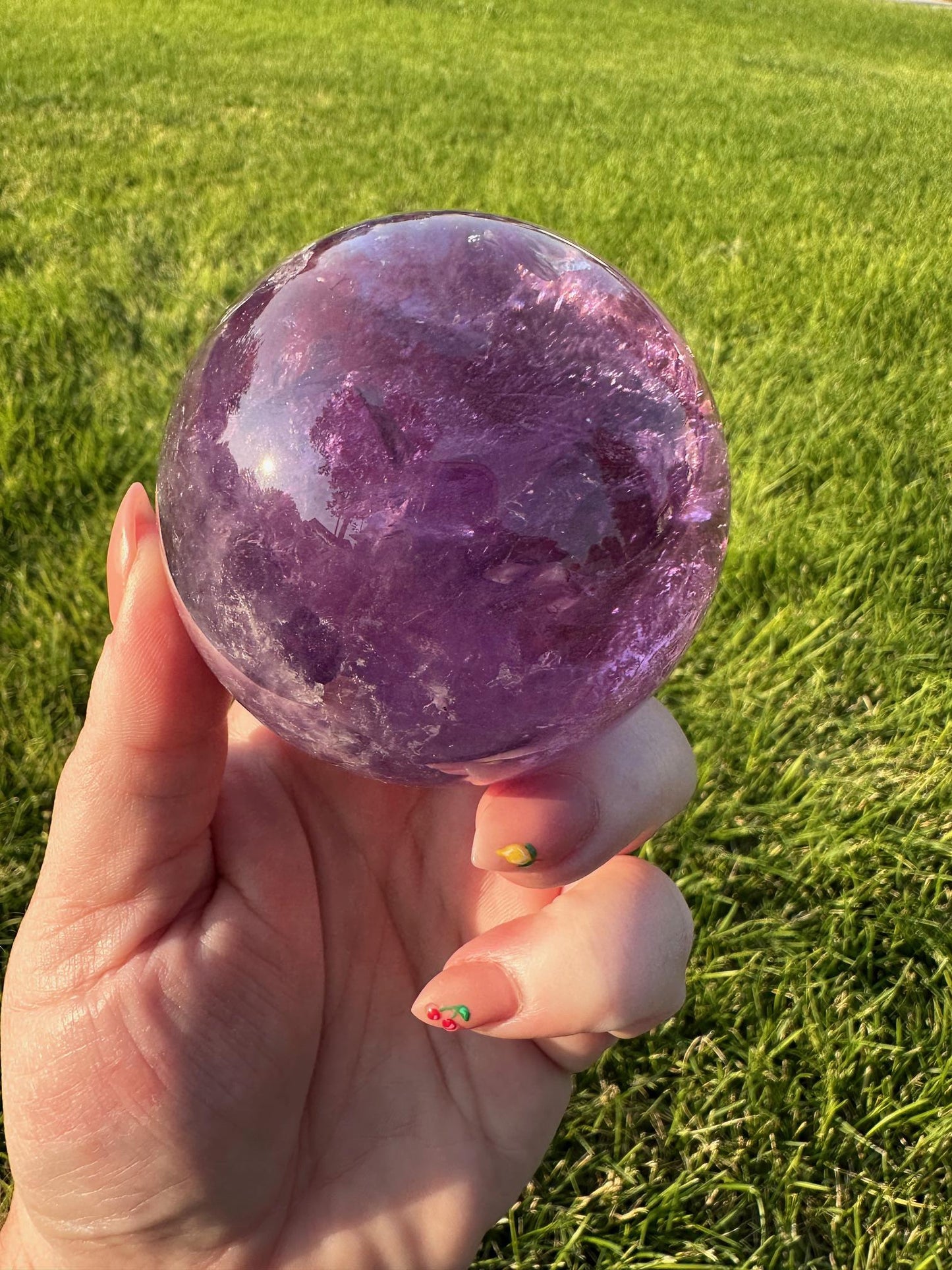 High-Quality Amethyst Sphere - 2.5 Inches in Diameter, 1lb