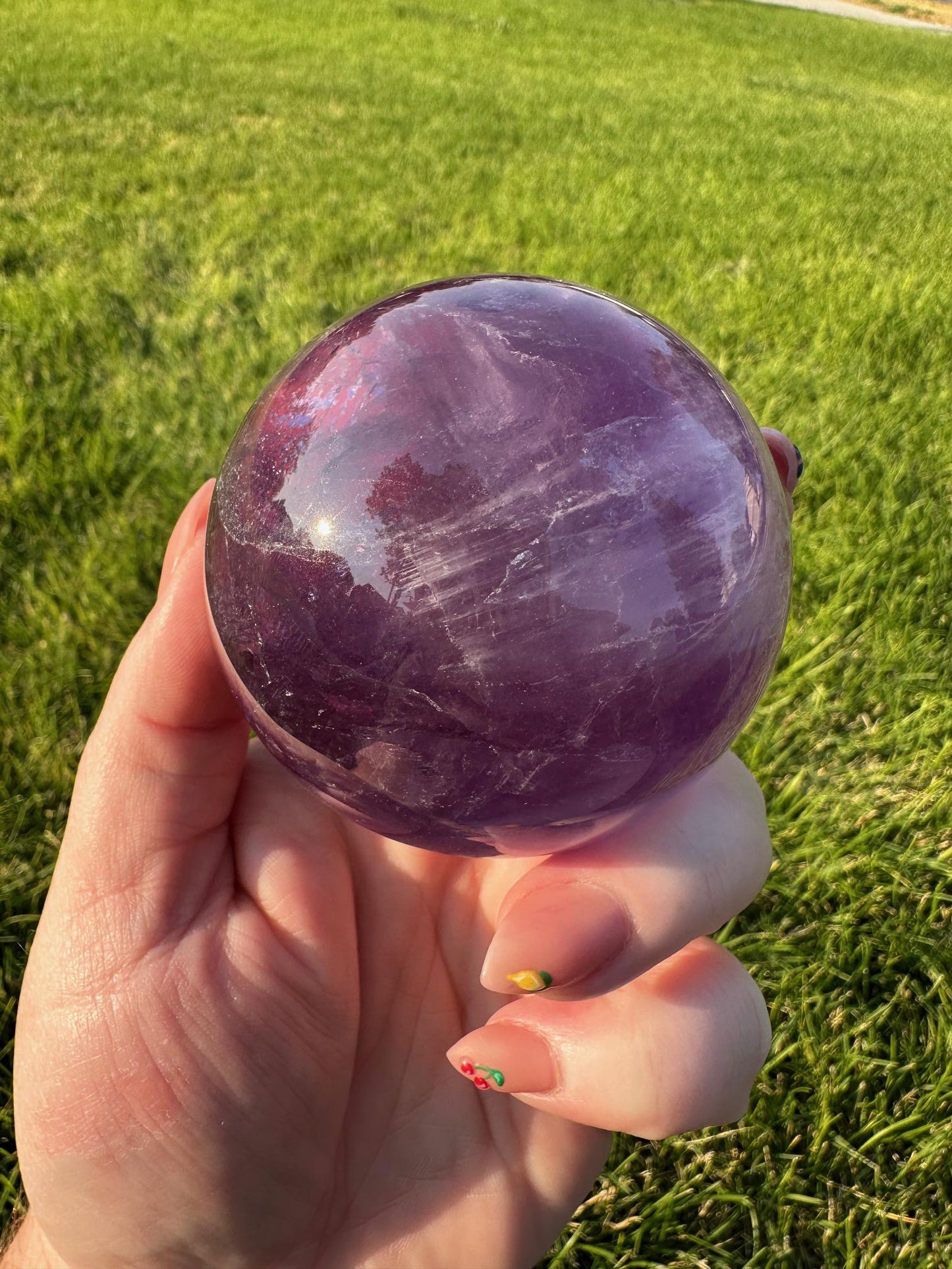 High-Quality Amethyst Sphere - 2.5 Inches in Diameter, 1lb