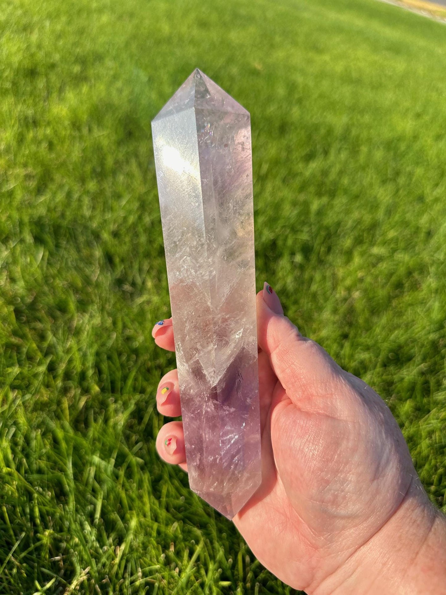 Double Terminated Amethyst Wand - 8 Inches Long, 1lb