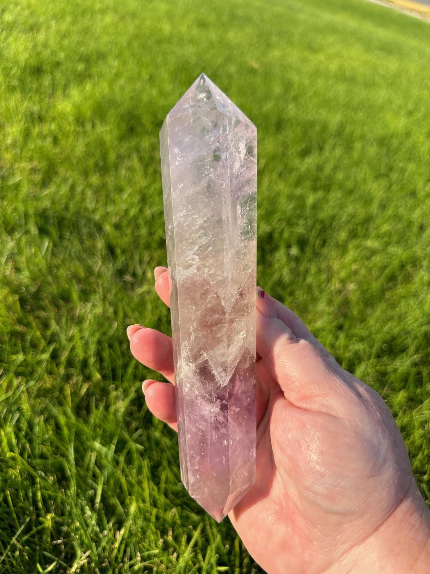 Double Terminated Amethyst Wand - 8 Inches Long, 1lb