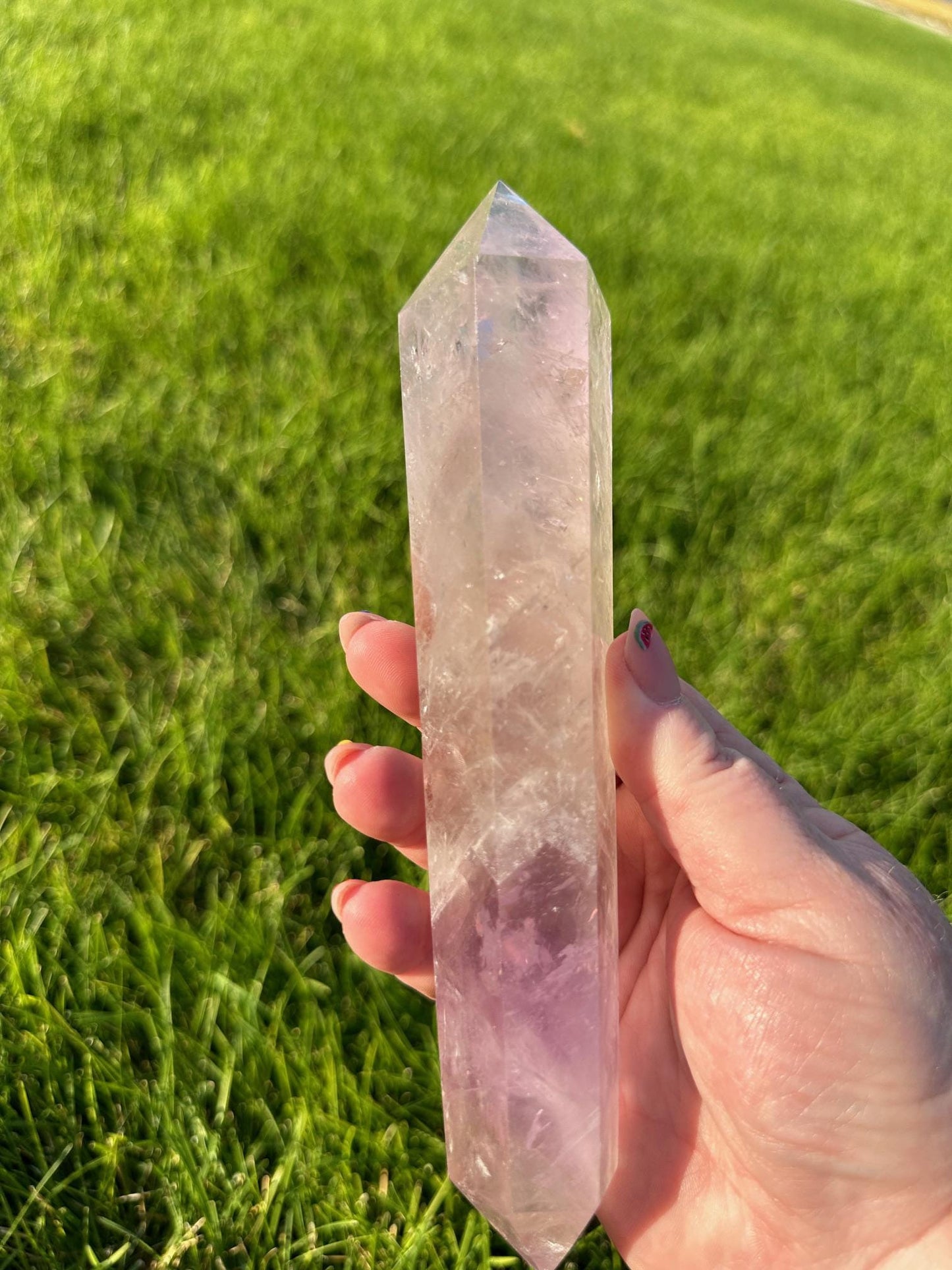 Double Terminated Amethyst Wand - 8 Inches Long, 1lb