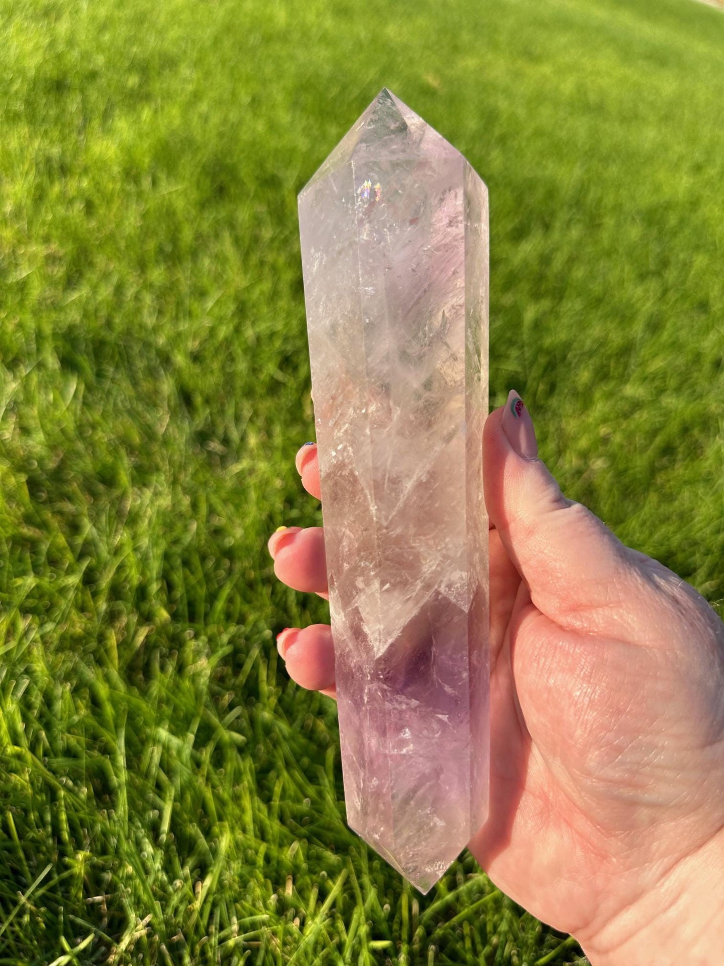 Double Terminated Amethyst Wand - 8 Inches Long, 1lb