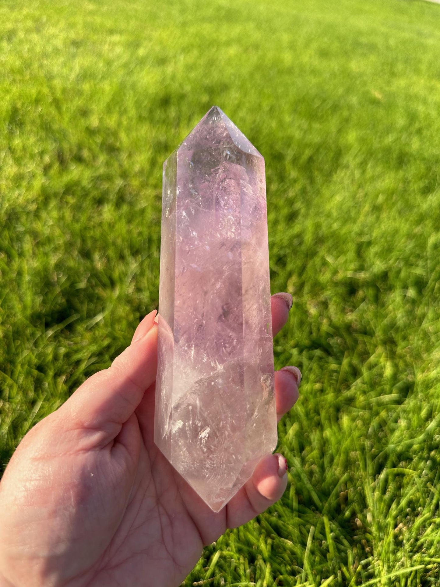 Double Terminated Amethyst Wand - 7 Inches Long, 1lb