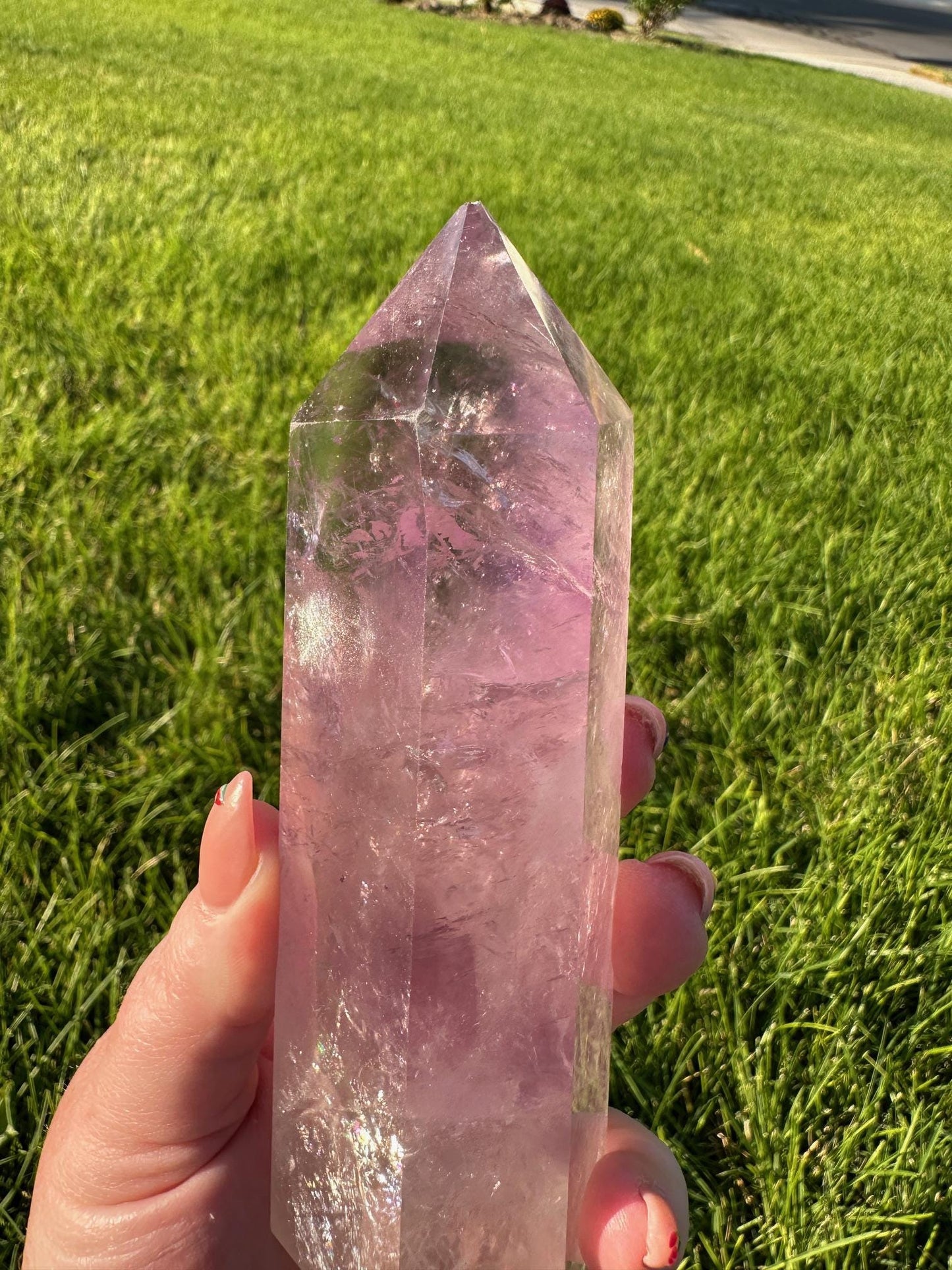 Double Terminated Amethyst Wand - 7 Inches Long, 1lb