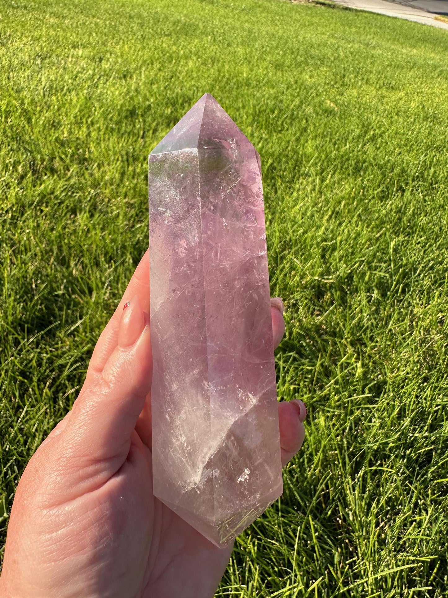 Double Terminated Amethyst Wand - 7 Inches Long, 1lb