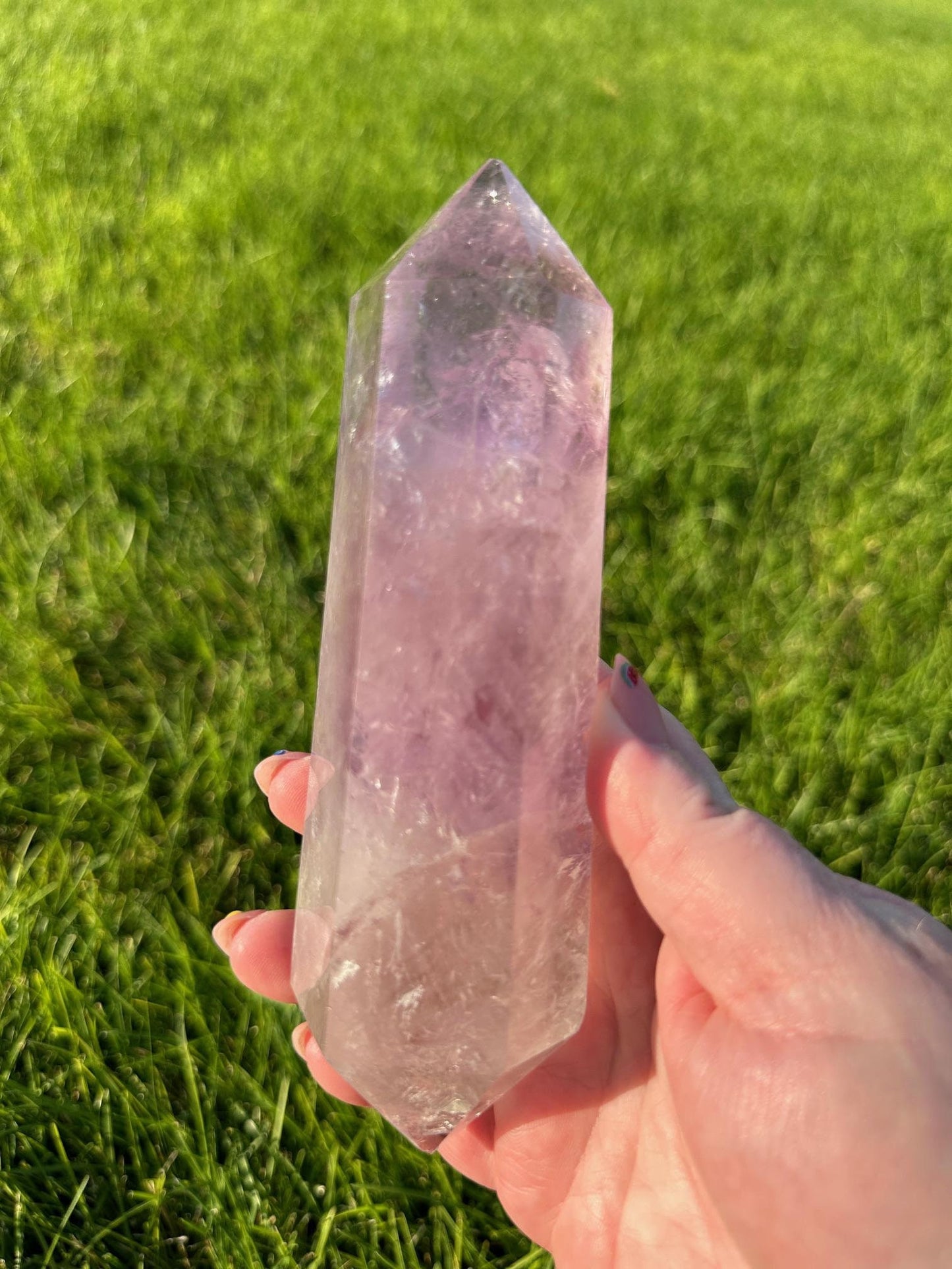 Double Terminated Amethyst Wand - 7 Inches Long, 1lb