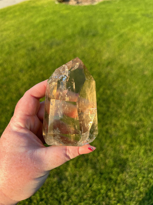 Extra Quality Natural Citrine from Brazil - 3.5 Inches Tall, 15oz