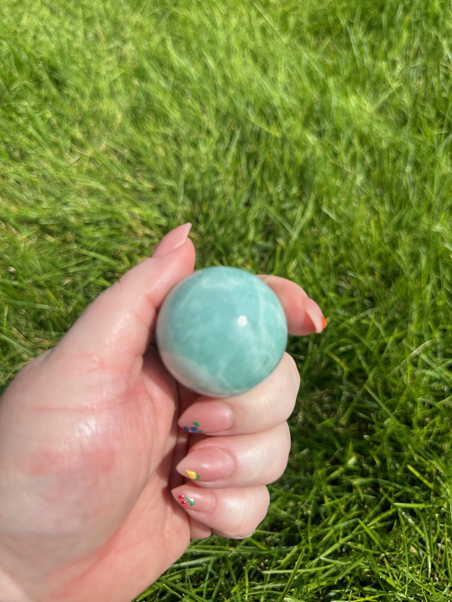 High-Quality Amazonite Spheres - 1.3 to 1.5 Inches Diameter