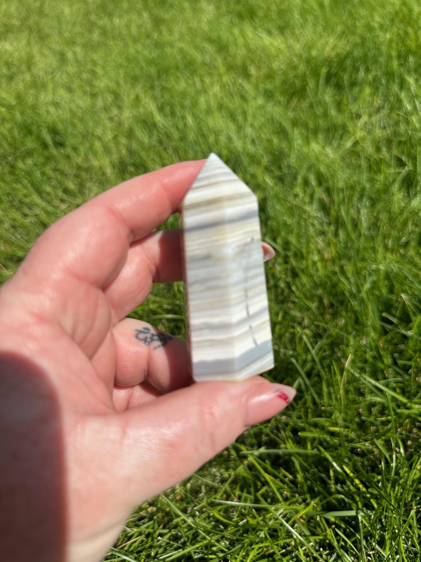 Gray Banded Agate Crystal Towers - Unique and Elegant Options