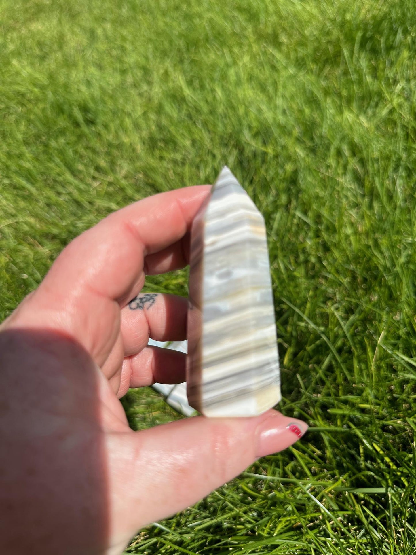 Gray Banded Agate Crystal Towers - Unique and Elegant Options