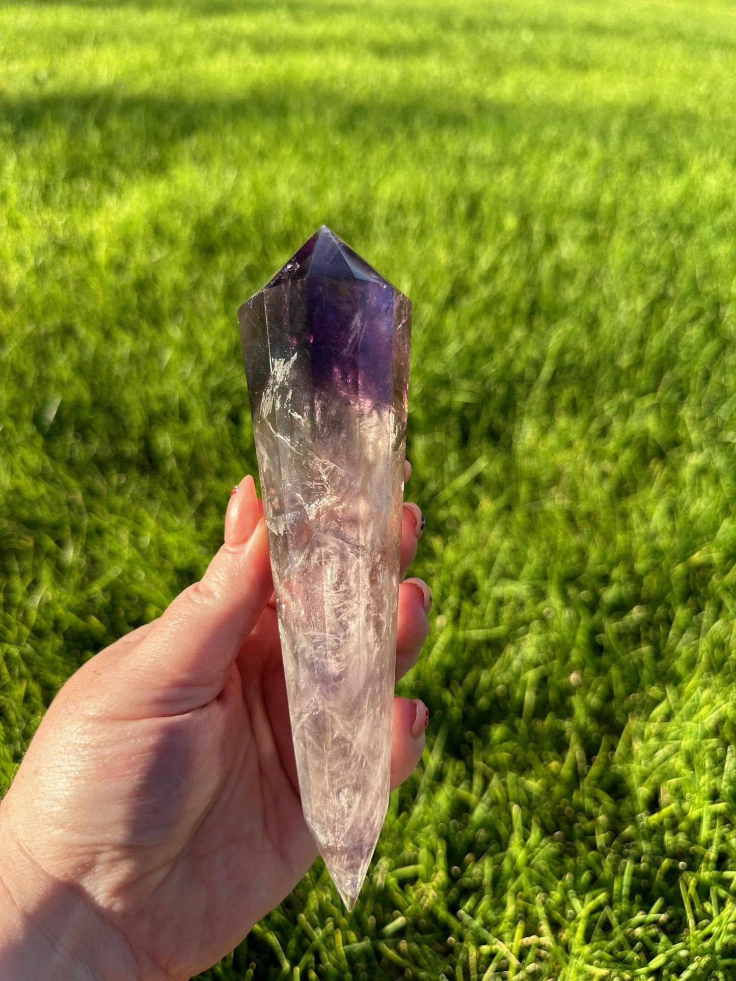 High-Quality Amethyst Vogel from Brazil - 6.5 Inches Long, 13oz