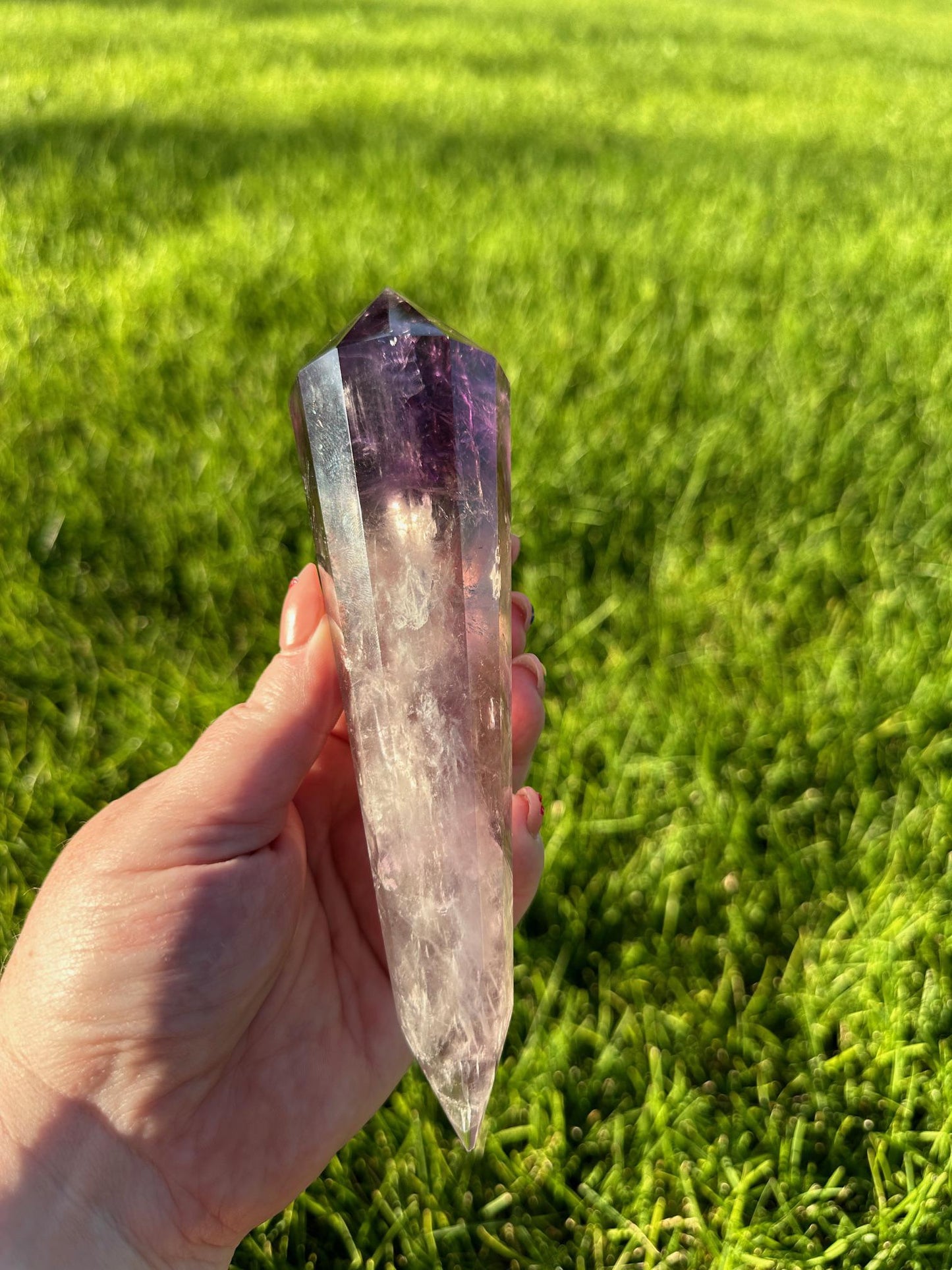 High-Quality Amethyst Vogel from Brazil - 6.5 Inches Long, 13oz