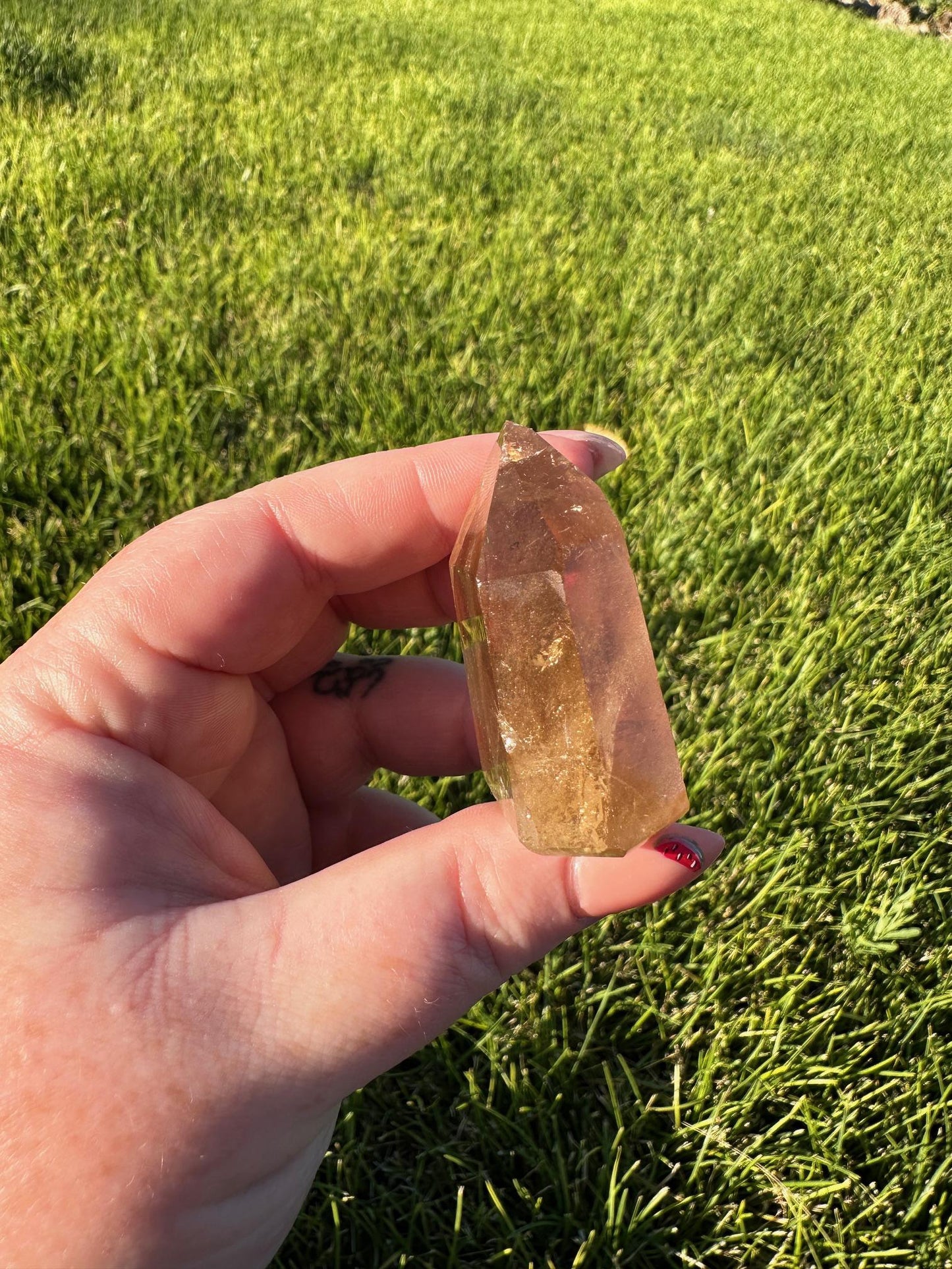 Honey-Colored Natural Citrine from Brazil - 2 Inches Tall