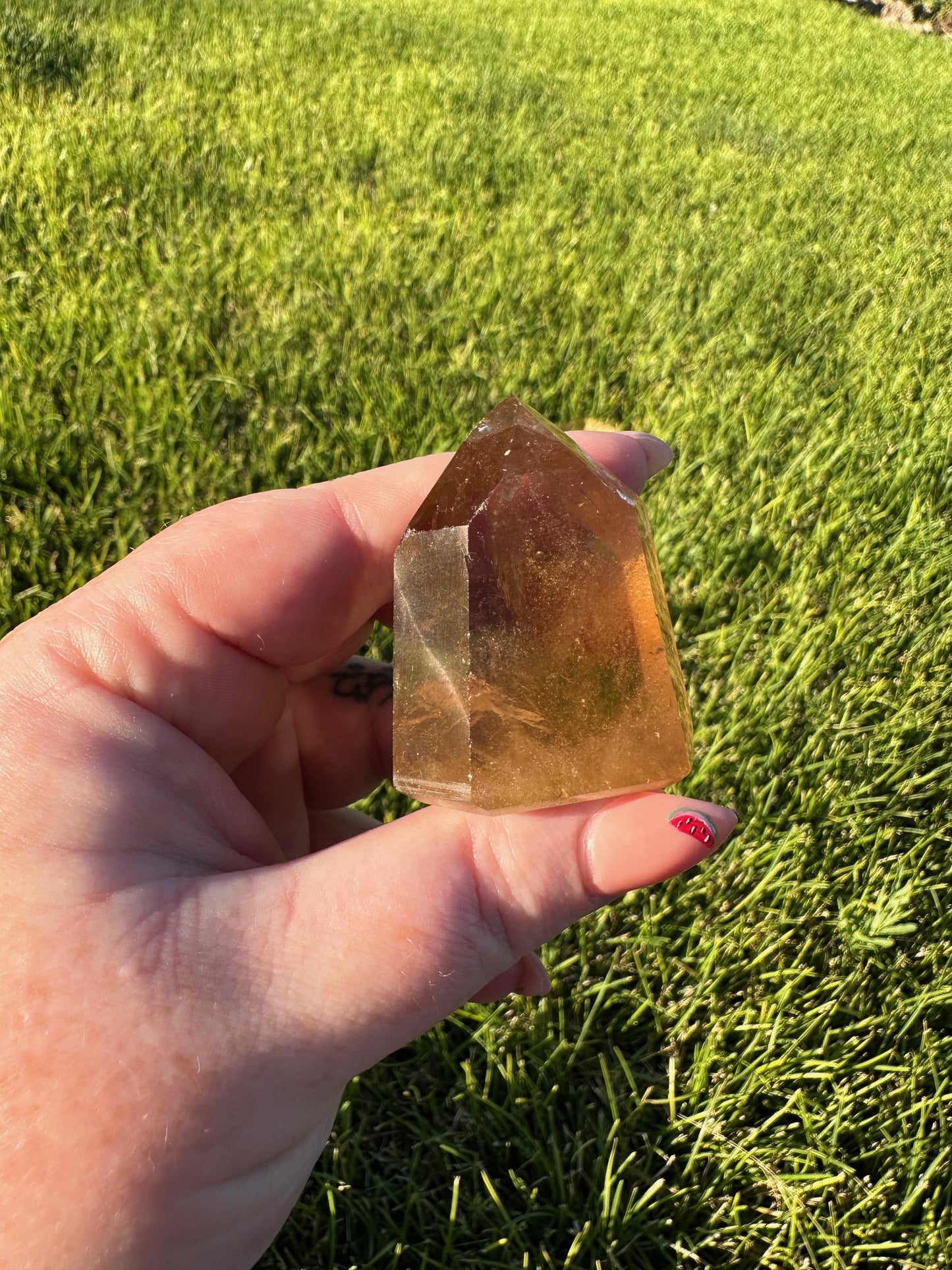 Honey-Colored Natural Citrine from Brazil - 2 Inches Tall