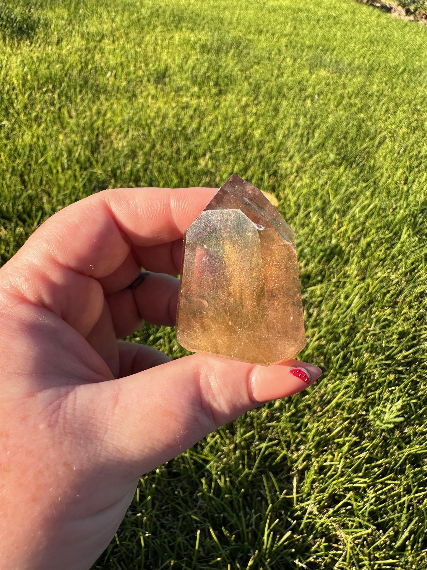 Honey-Colored Natural Citrine from Brazil - 2 Inches Tall