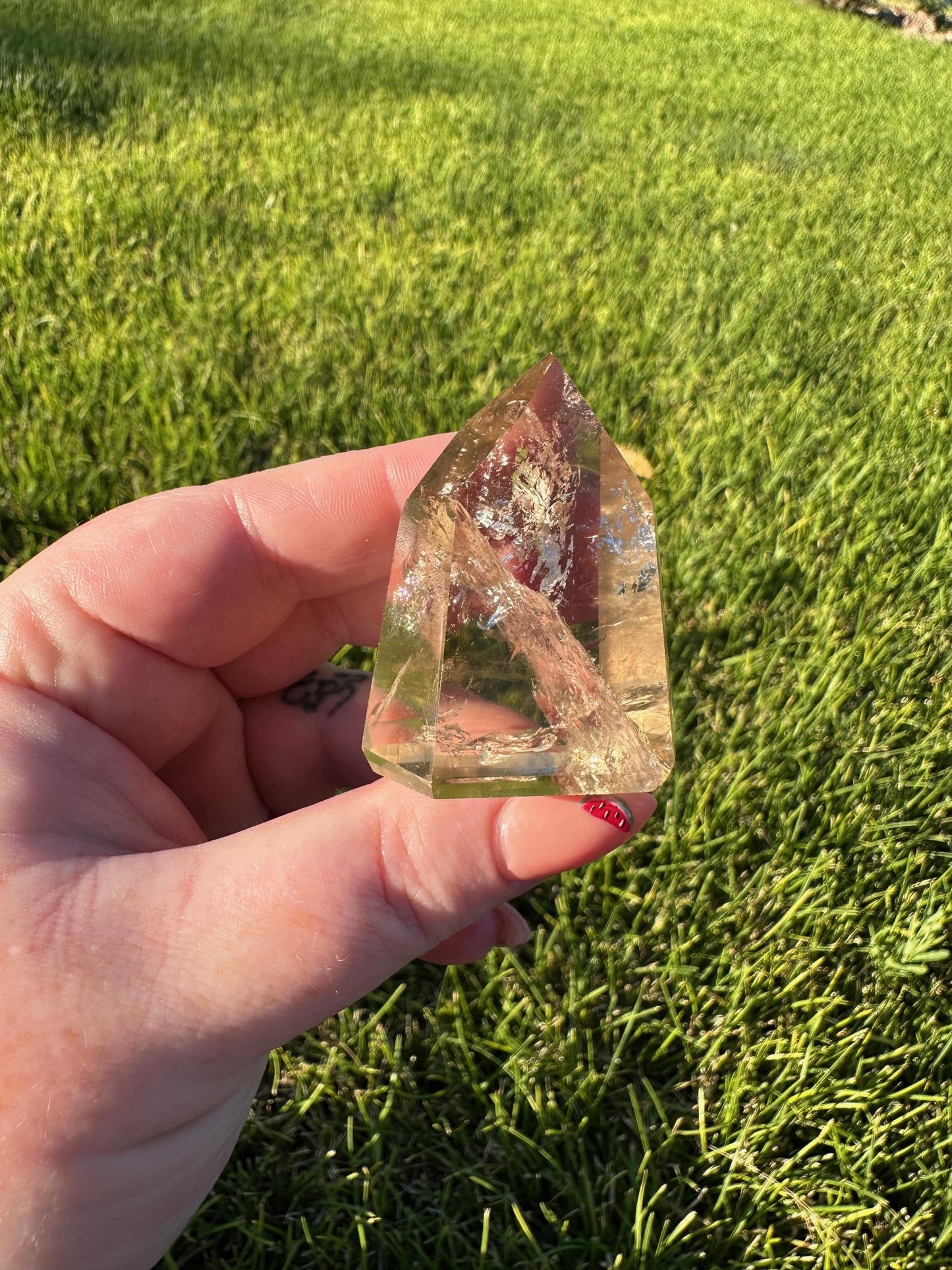 Super Clear Natural Citrine Tower from Brazil - 2 1/4 Inches Tall