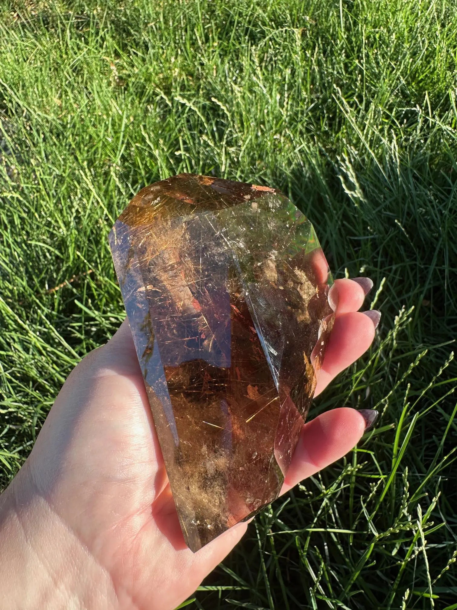 Rutilated Smokey Quartz Freeform Oakriver Crystals