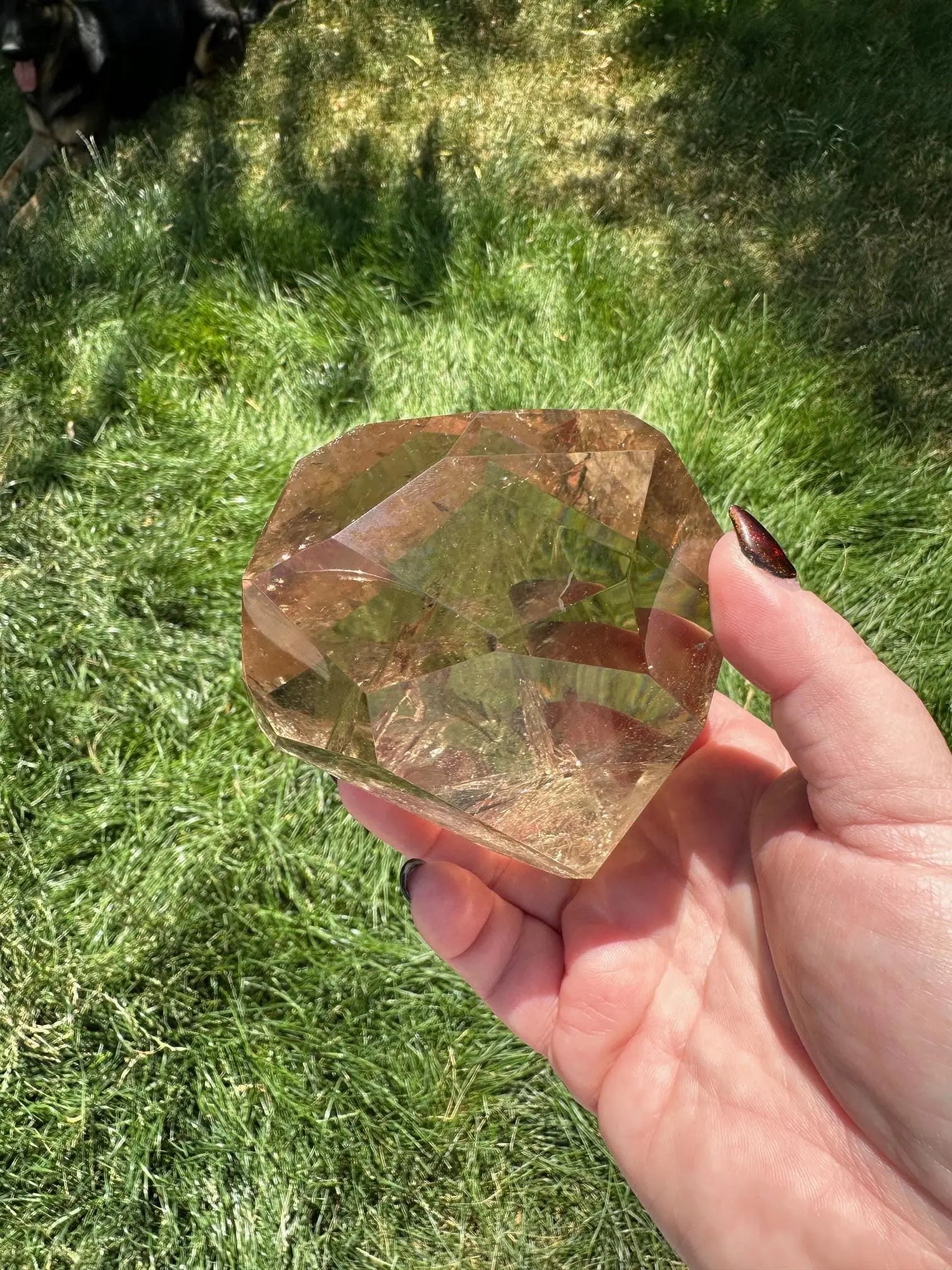 Smokey Quartz Freeform packed with rainbows Oakriver Crystals