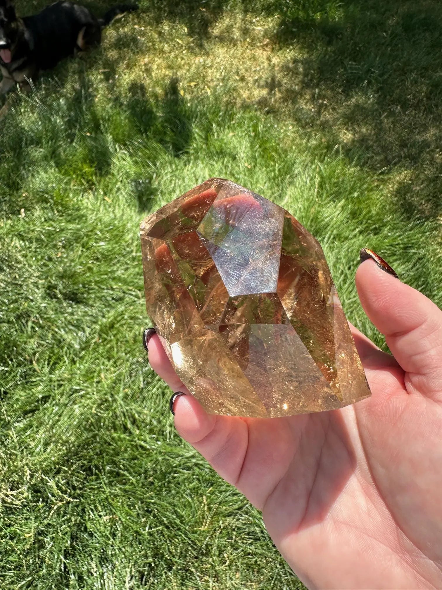 Smokey Quartz Freeform packed with rainbows Oakriver Crystals