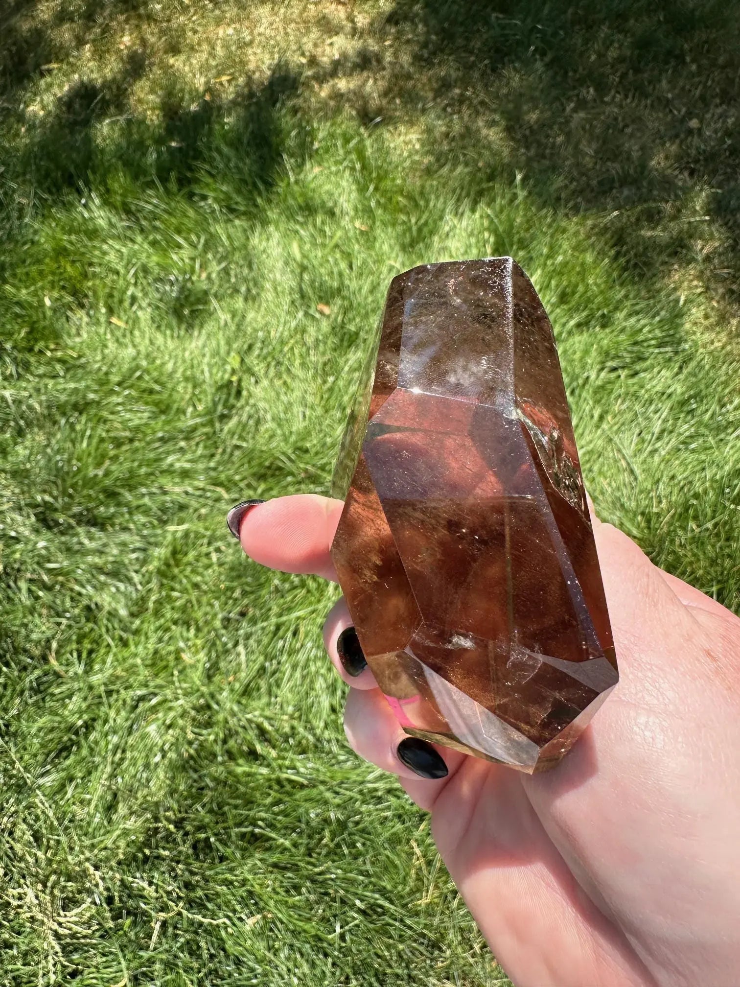 Smoky Quartz Freeform with Rainbows Oakriver Crystals