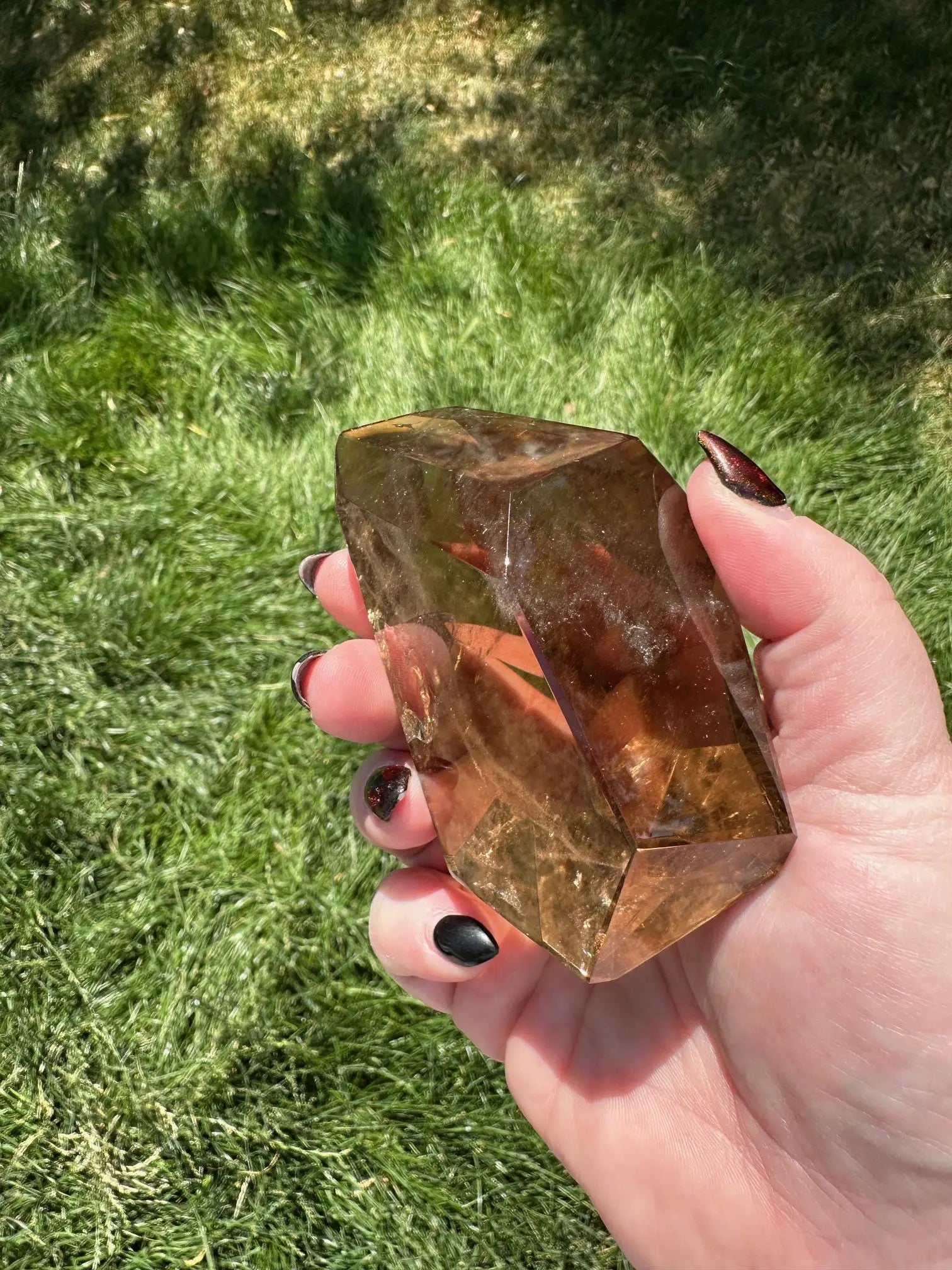 Smoky Quartz Freeform with Rainbows Oakriver Crystals