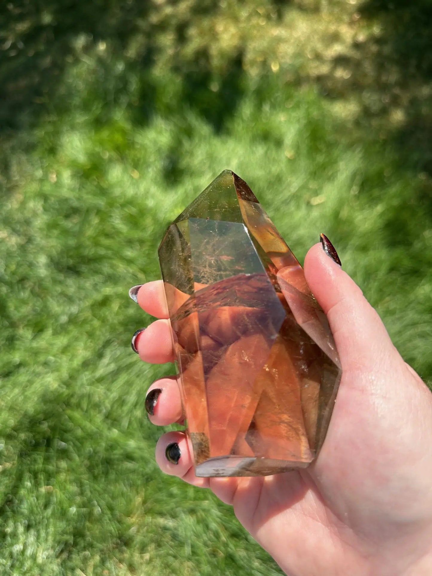 Smoky Quartz Freeform with Rainbows 5 inches Oakriver Crystals