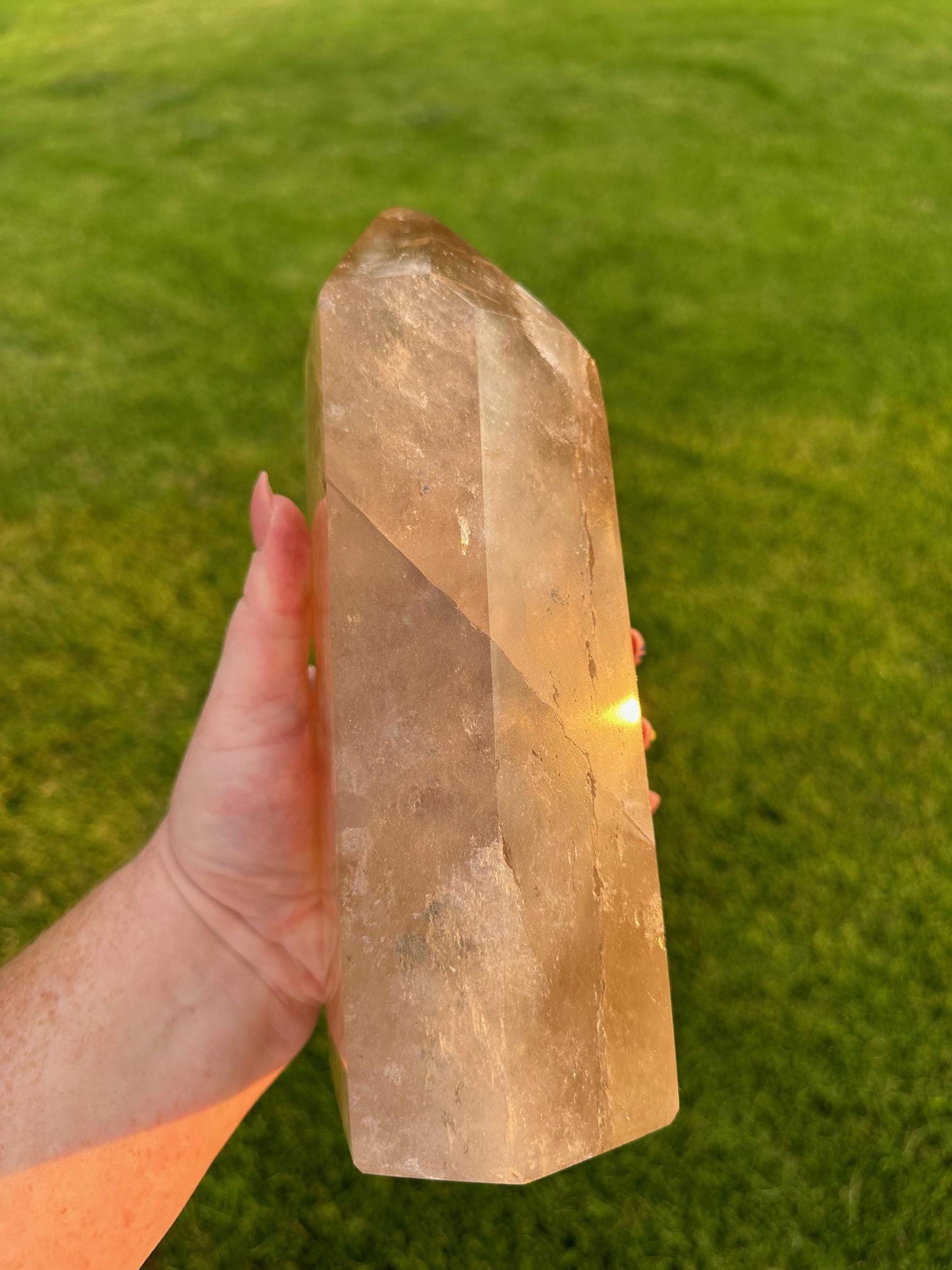 9" Citrine Tower - 6 lbs 13 oz | Natural Citrine Crystal Point | Healing Crystal Tower | Abundance & Manifestation Stone