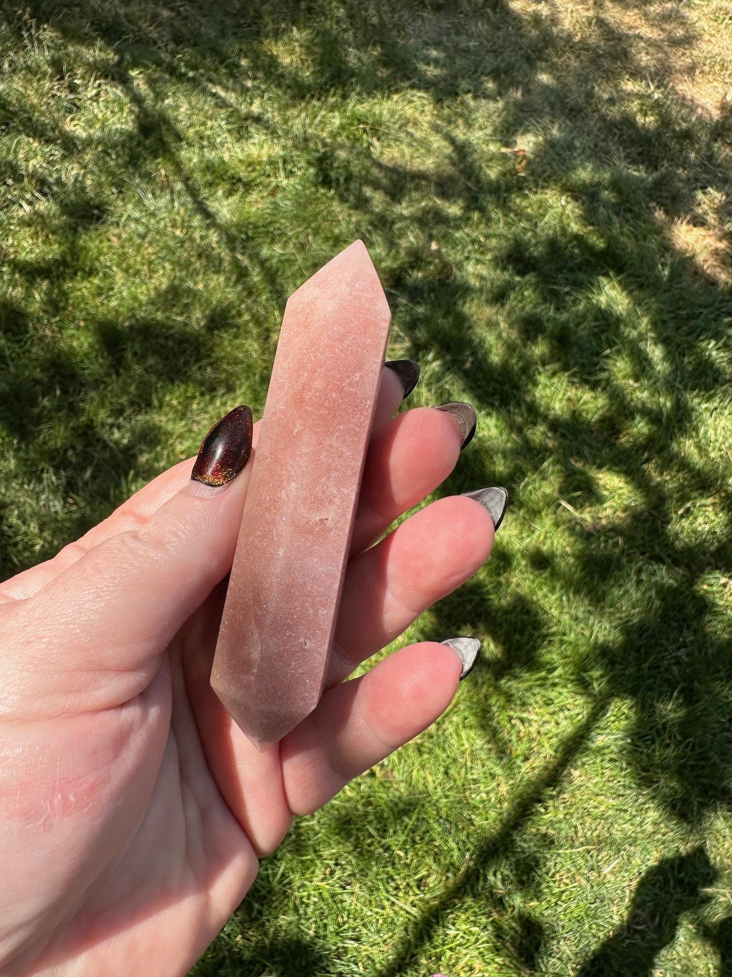 Double Terminated Druzy Pink Amethyst – 4 Inches Long, 5 oz